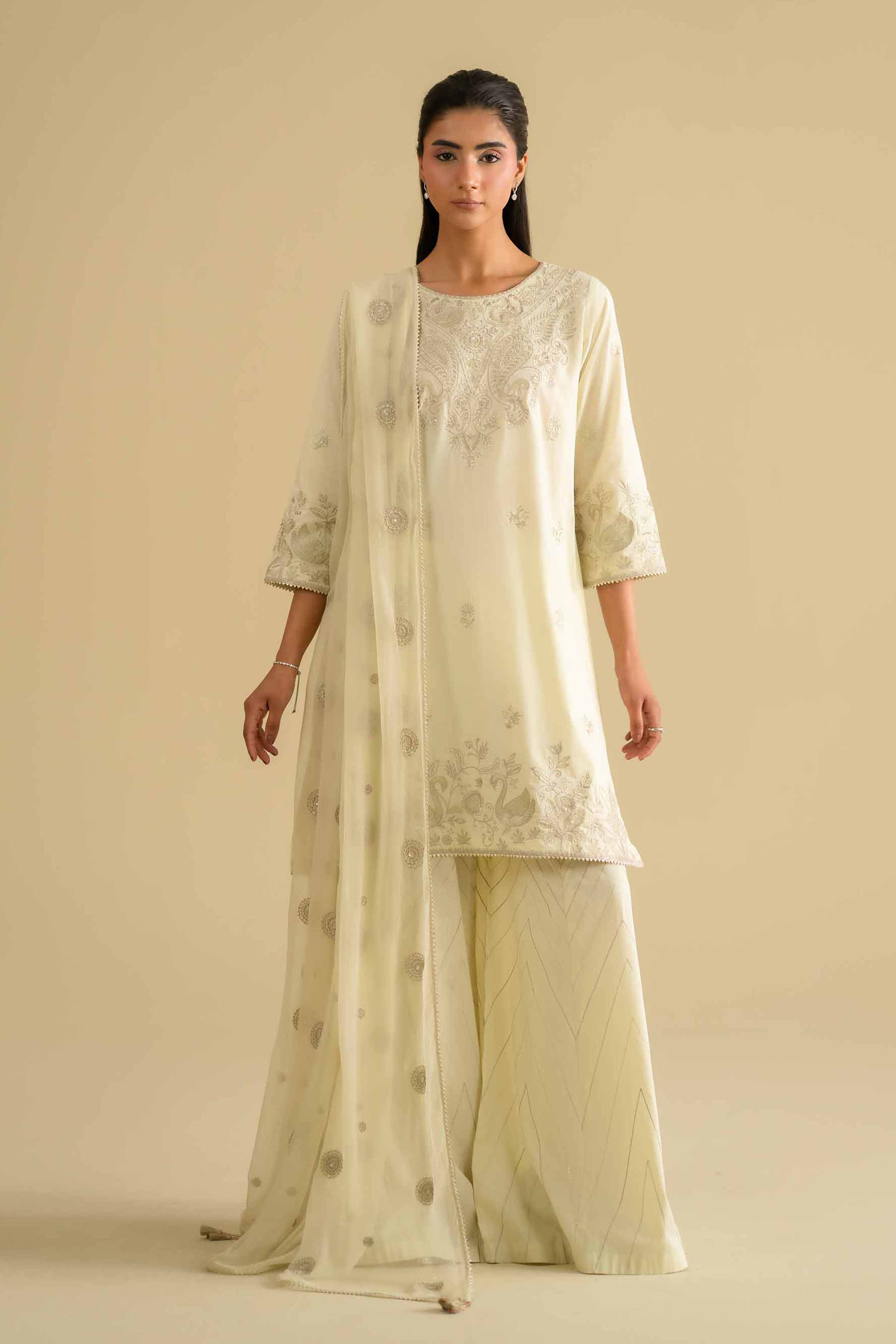 3 Piece - Embroidered Suit - KFE26-88 - Image 2
