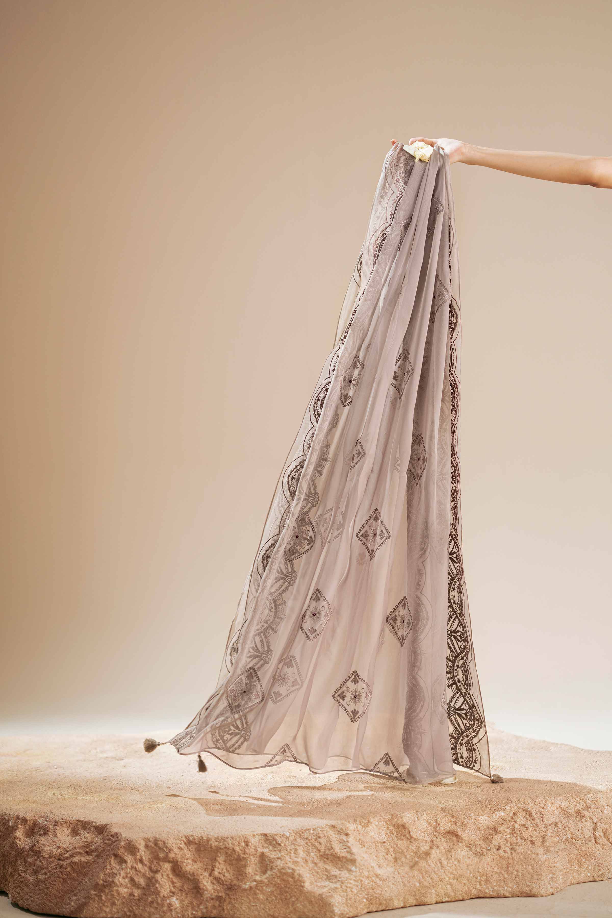 Embroidered Dupatta - KFS25-101 - Image 24
