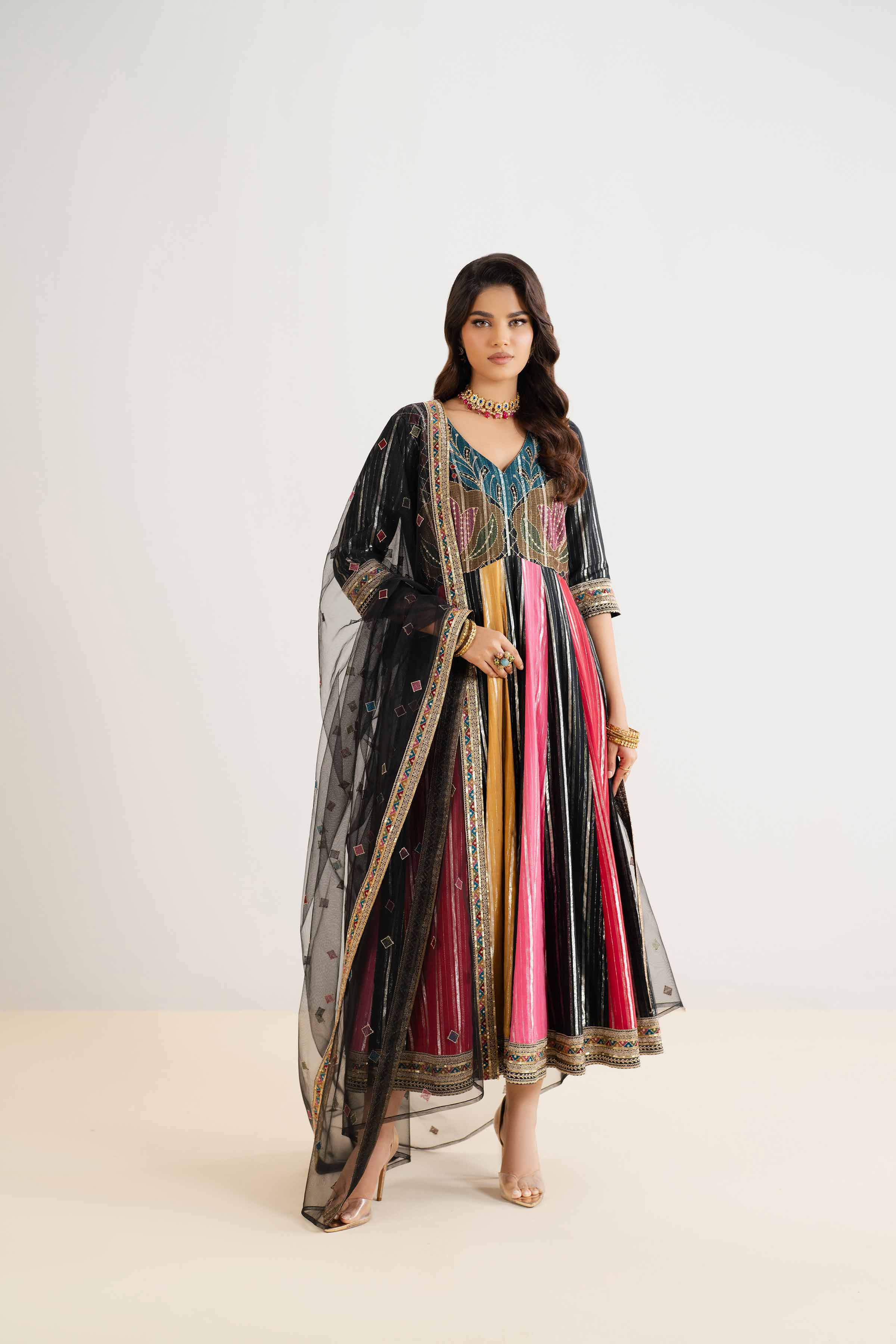 3 Piece - Embroidered Suit - KFW24-158 - Image 7