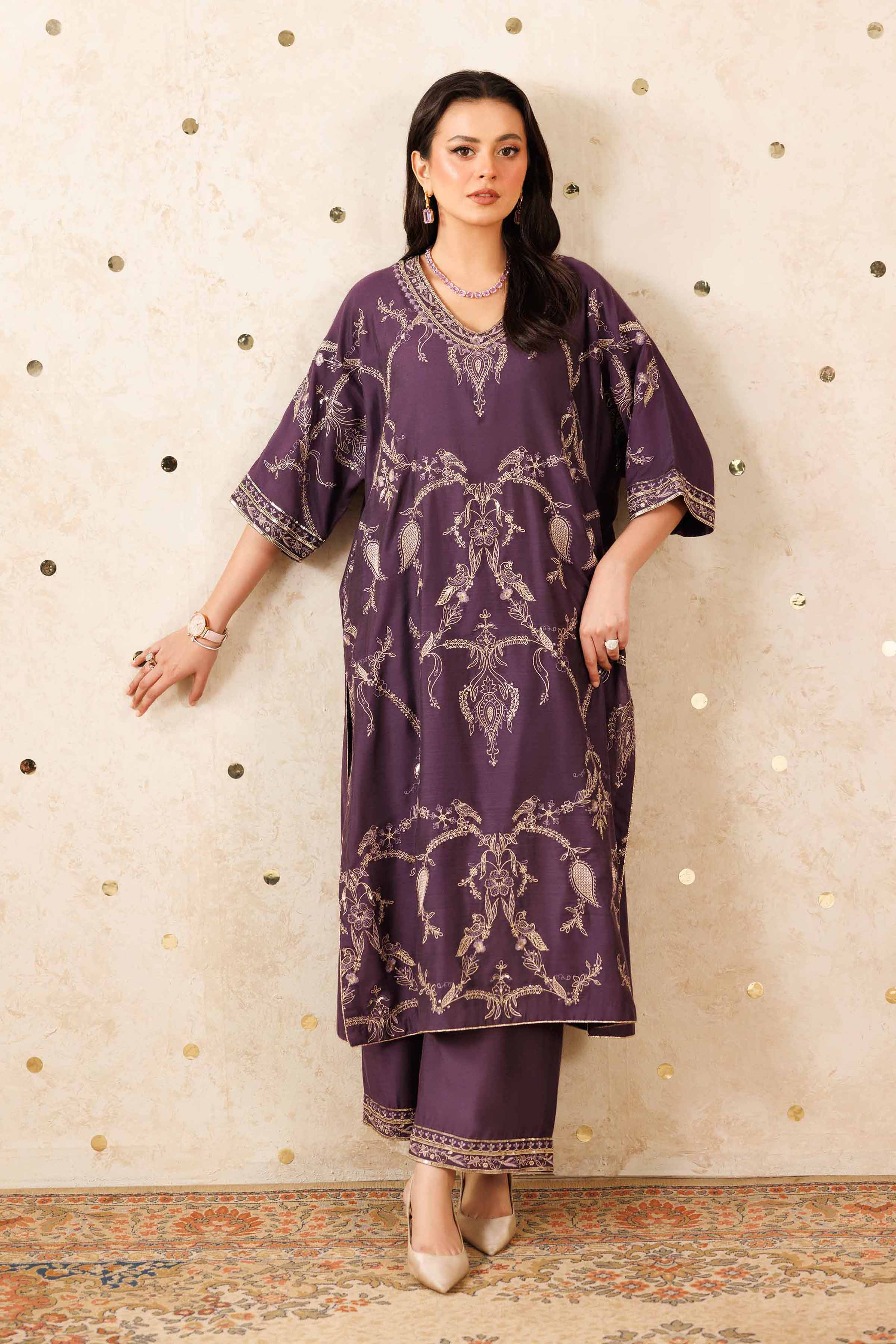 2 Piece - Embroidered Suit - KFW25-03 - Image 4