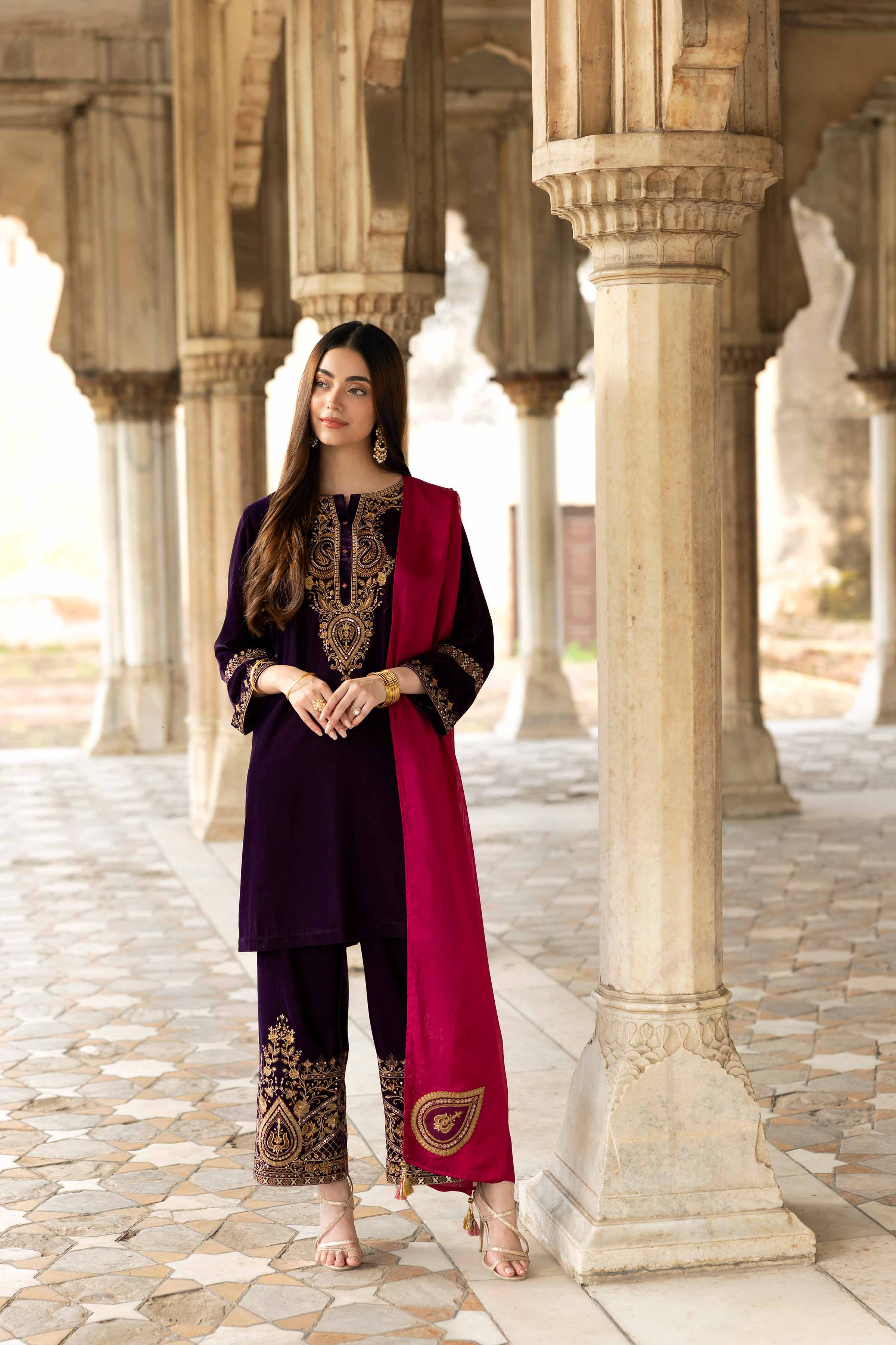3 Piece - Embroidered Suit - KFW25-14 - Image 3