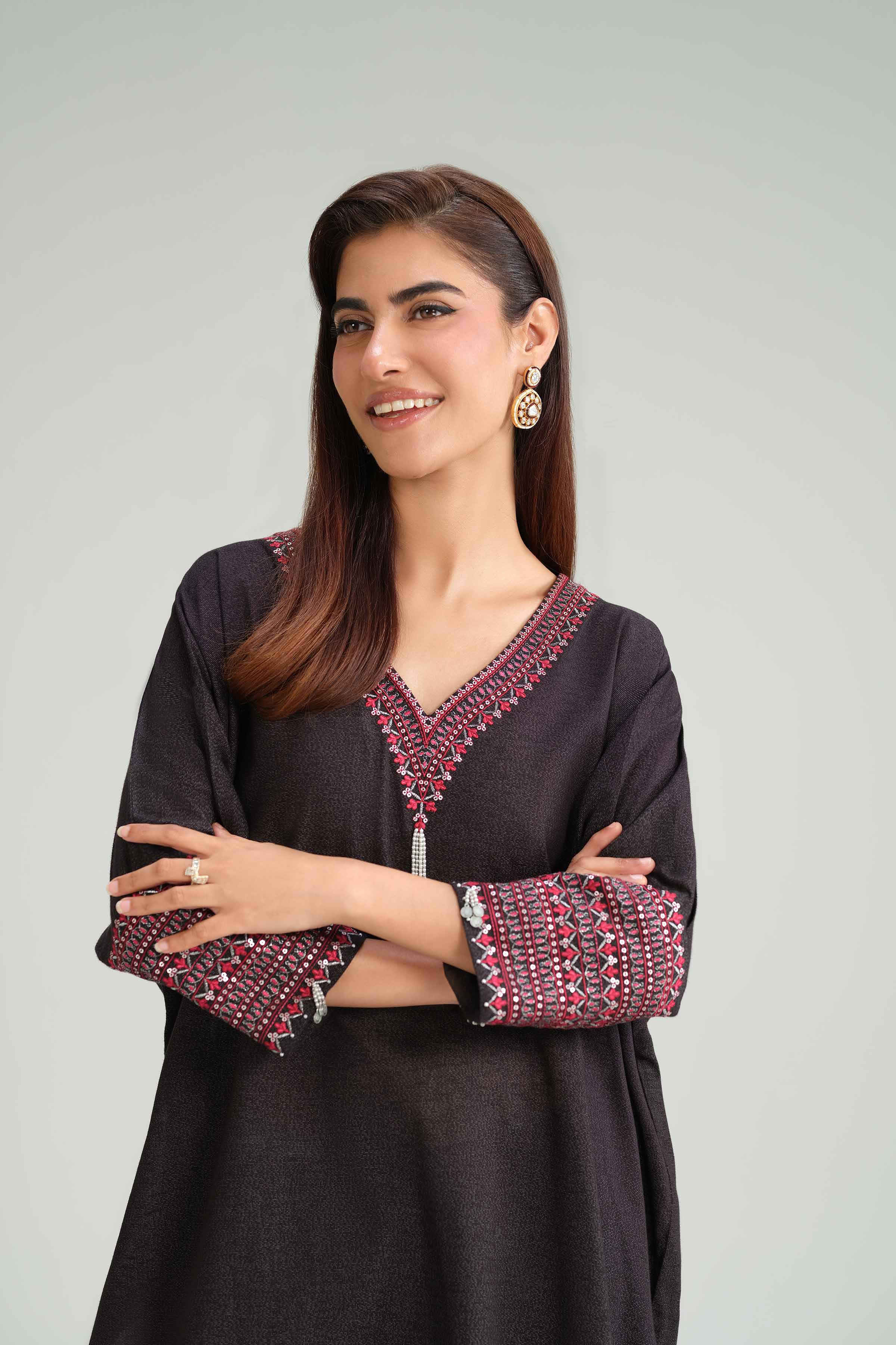2 Piece - Embroidered Suit - KFW25-170 - Image 7