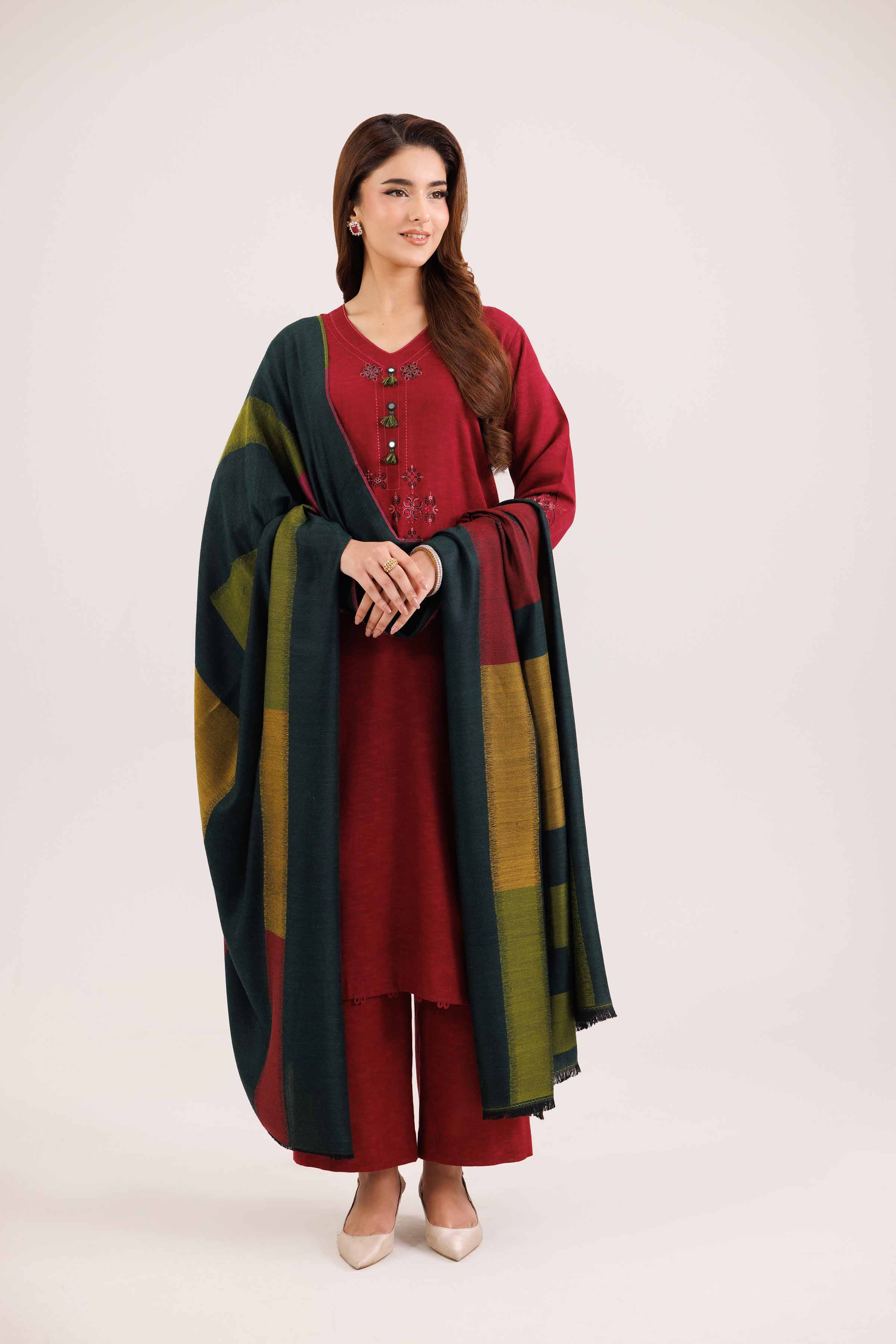3 Piece - Embroidered Suit - KFW25-195 - Image 5