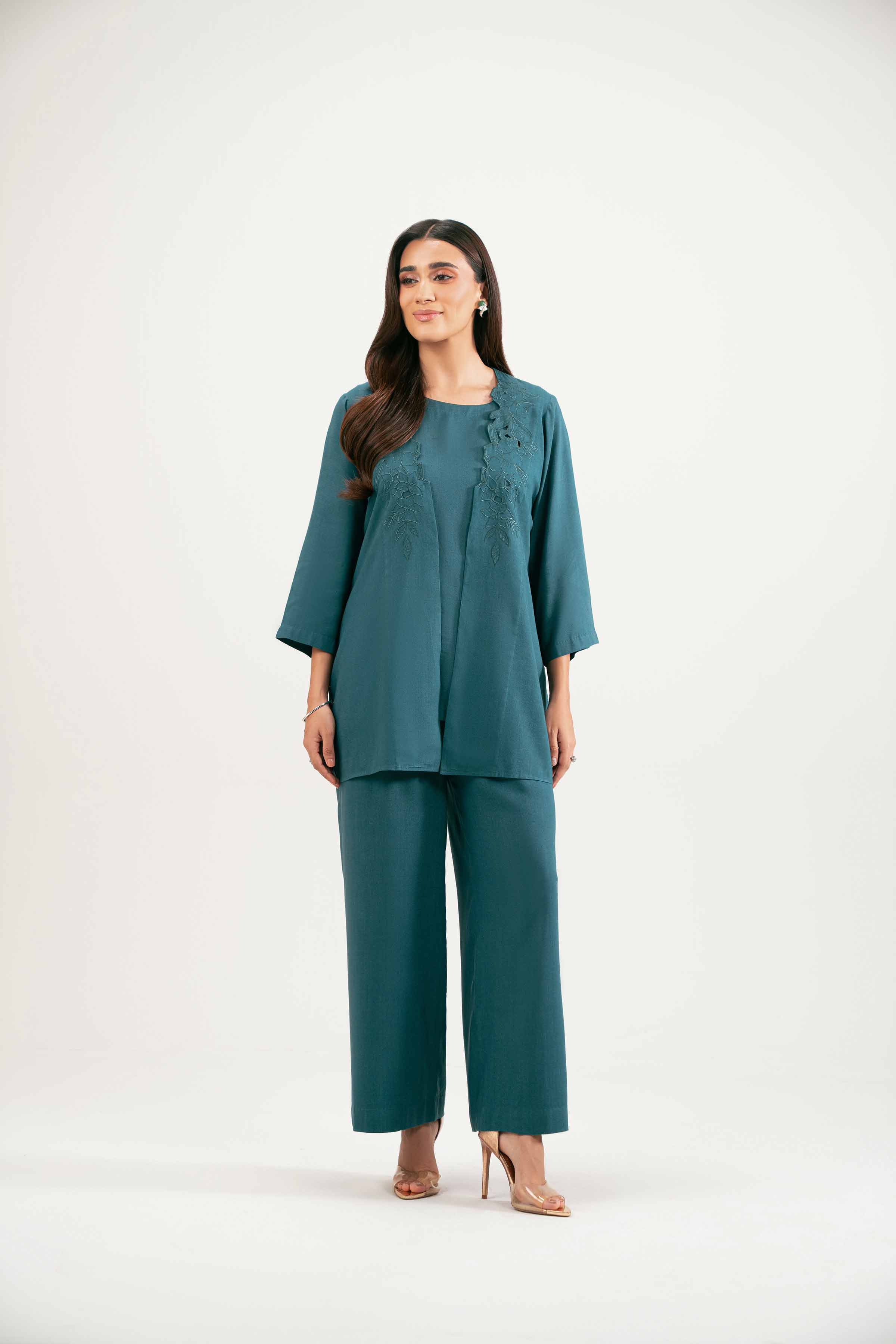 3 Piece - Embroidered Suit - KFW25-213 - Image 5