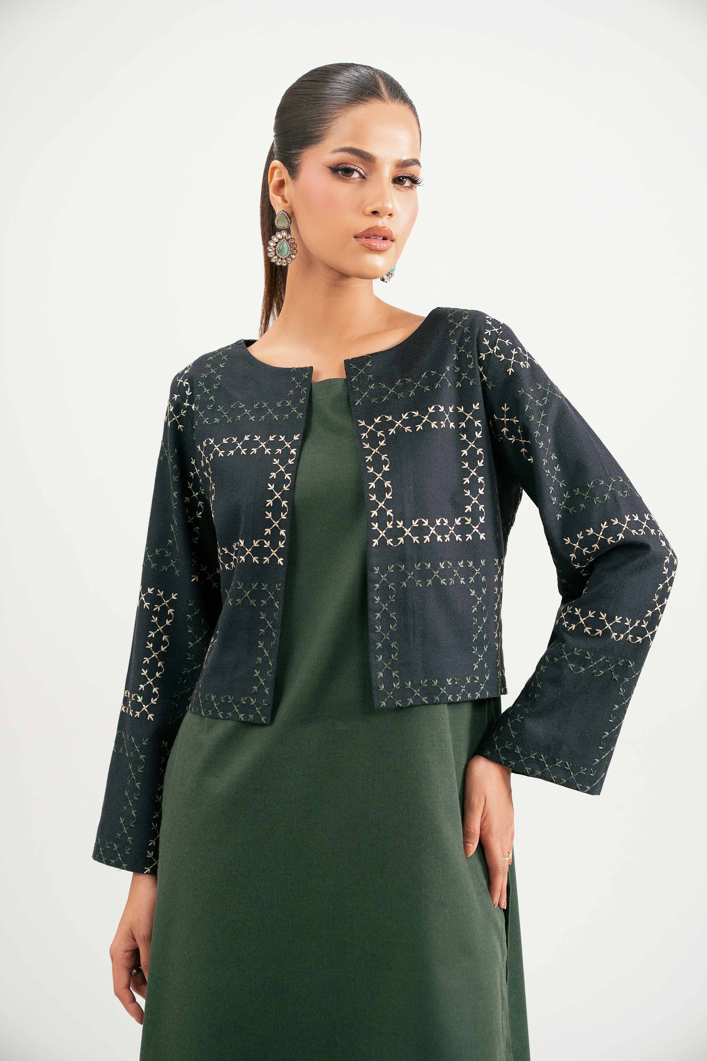 3 Piece - Embroidered Suit - KFW25-221 - Image 9