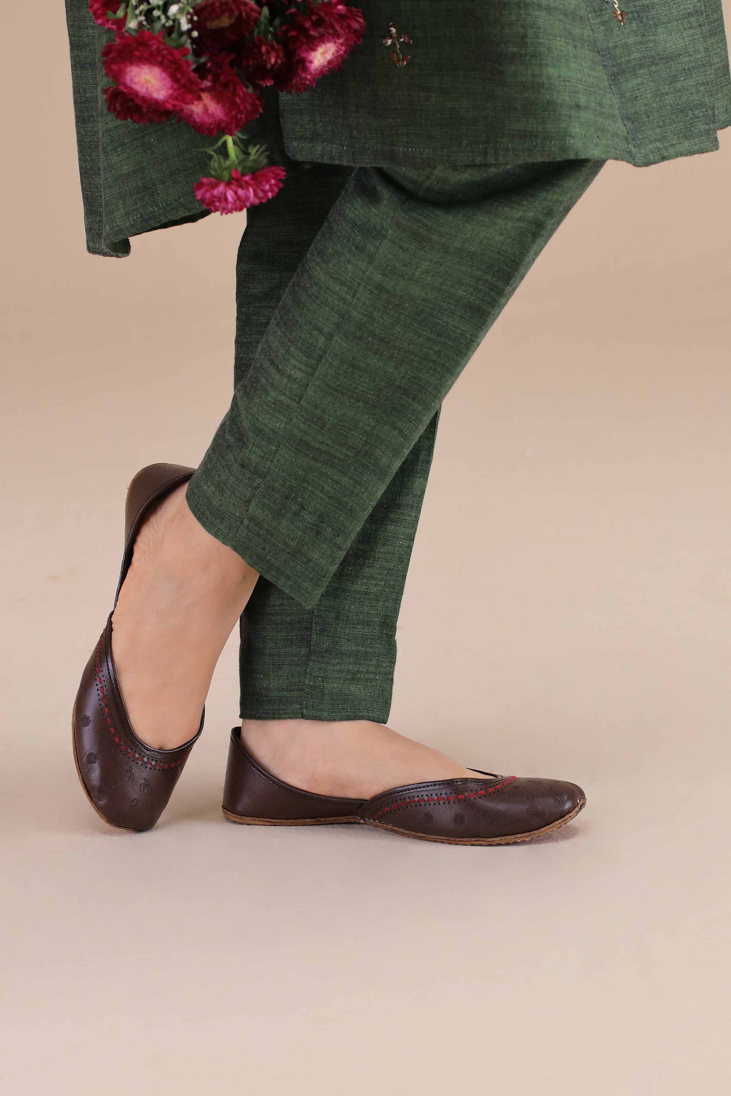 Dark Brown Khussa-1531153713 - Image 4