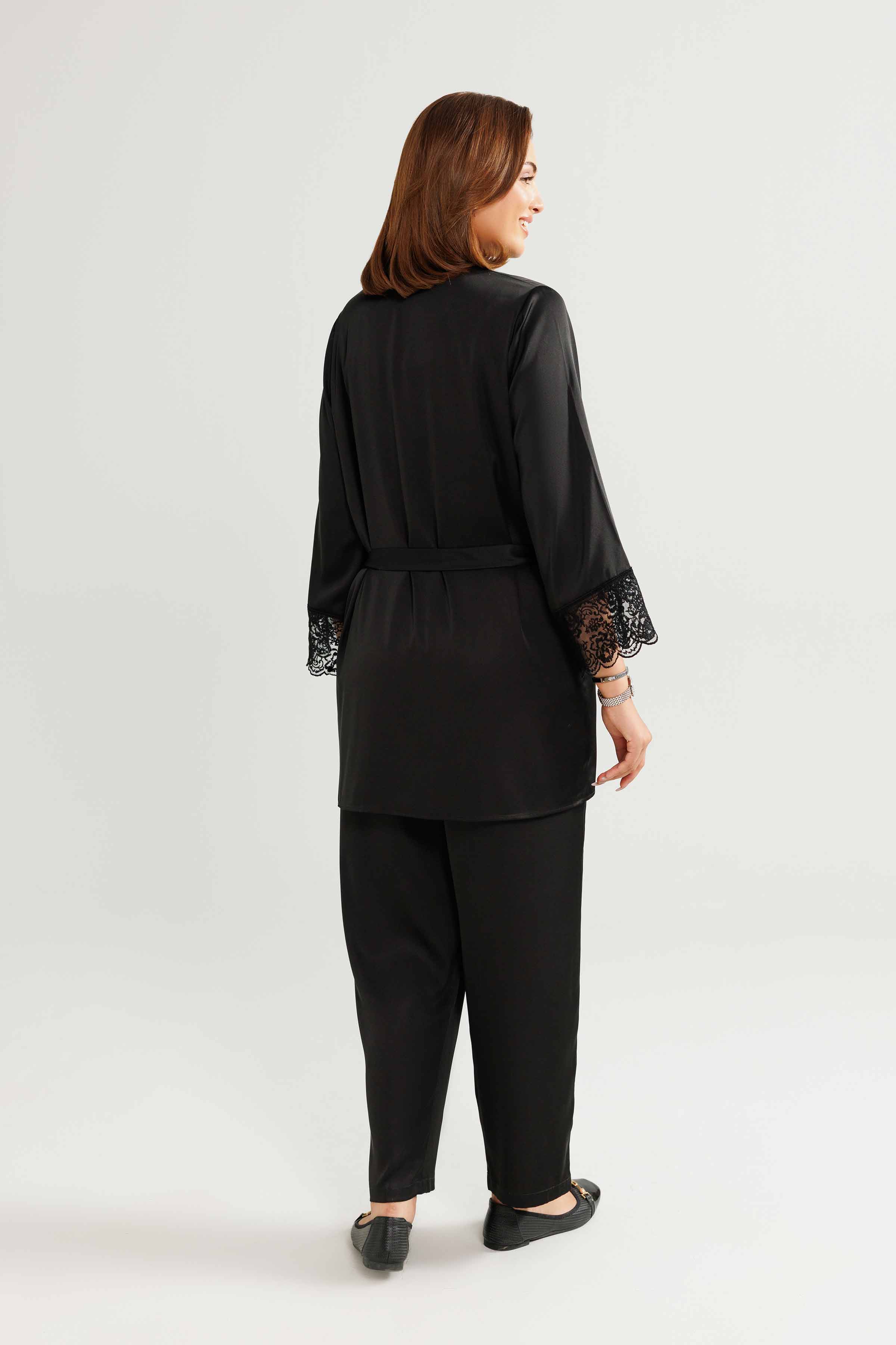 3 Piece - Embroidered Loungewear - KLW25-07 - Image 3