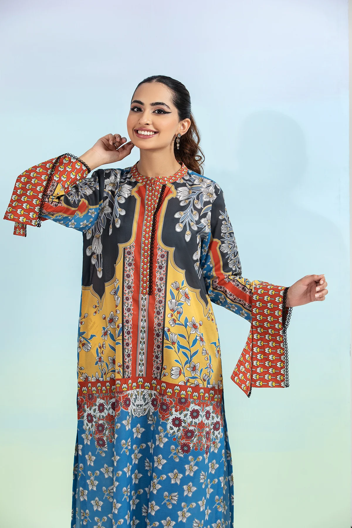 PE21-62-Bold Printed & Button Detailing Stitched Shirt-1PC - Image 5