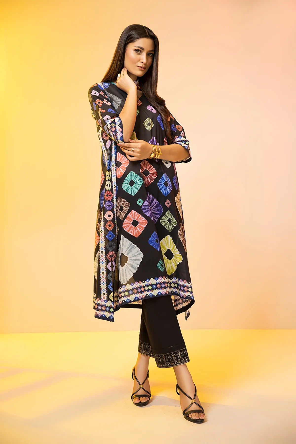 PE22-85-A-Line Printed Shirt 1PC - Image 3