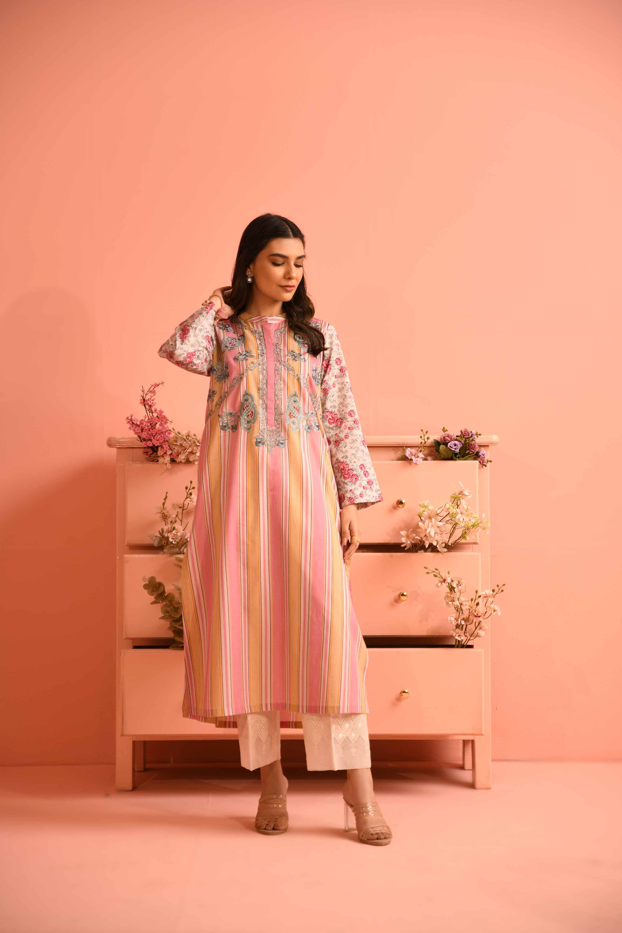 Printed Embroidered Shirt - PE23-118 - Image 3