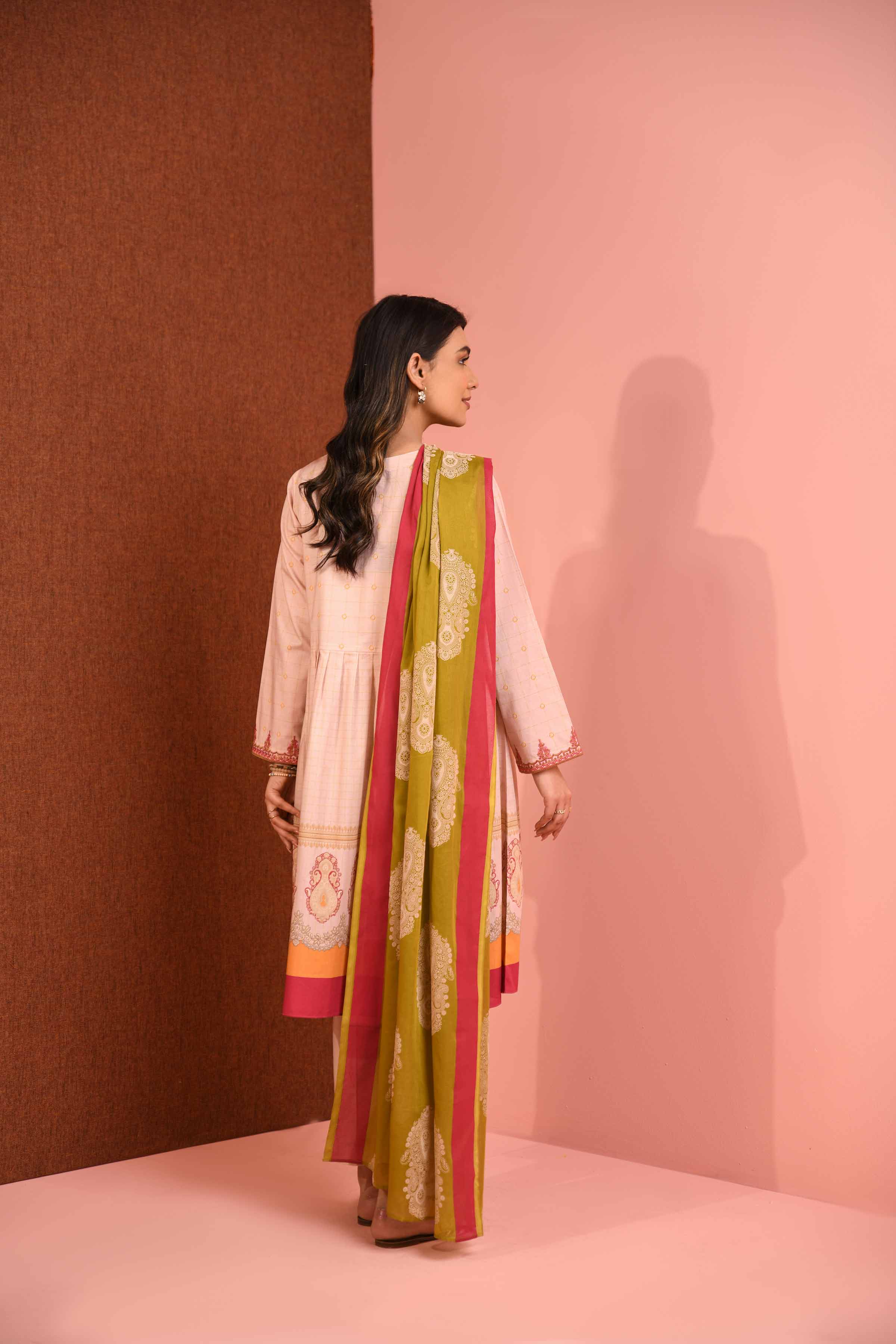 2 Piece - Printed Embroidered Suit - PE23-126 - Image 2