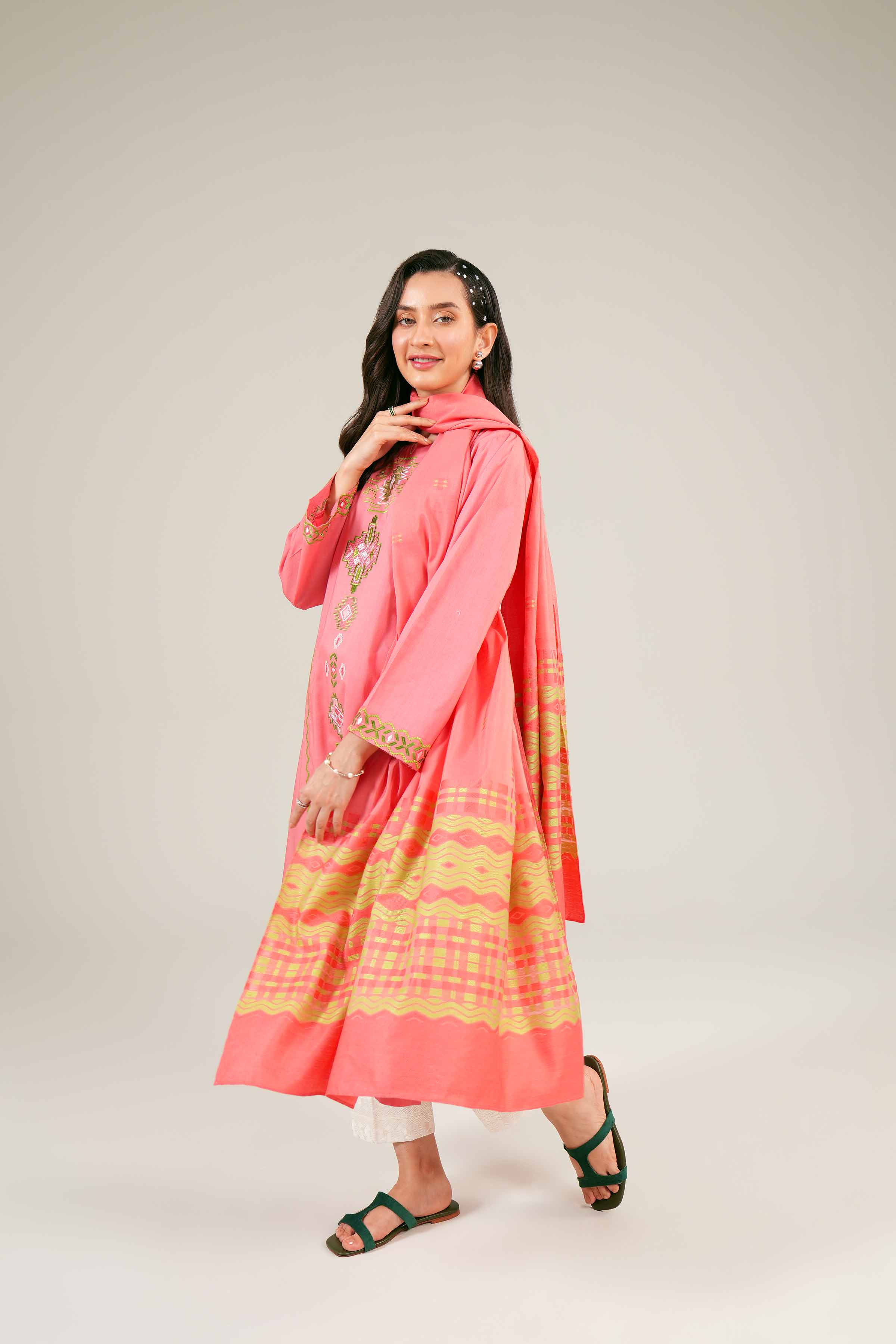 2 Piece - Embroidered Suit - PE24-100 - Image 5
