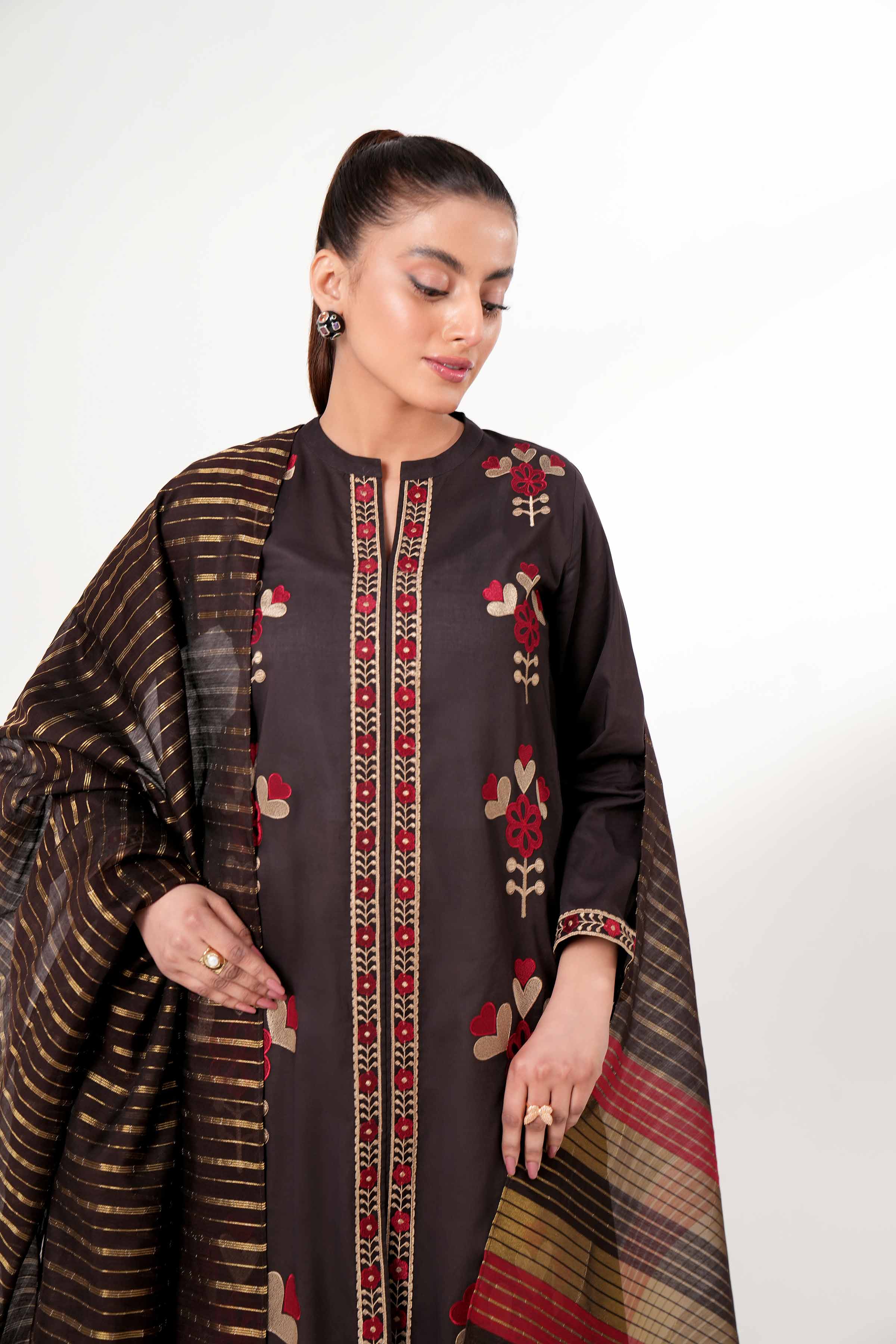 2 Piece - Embroidered Suit - PE24-45 - Image 4