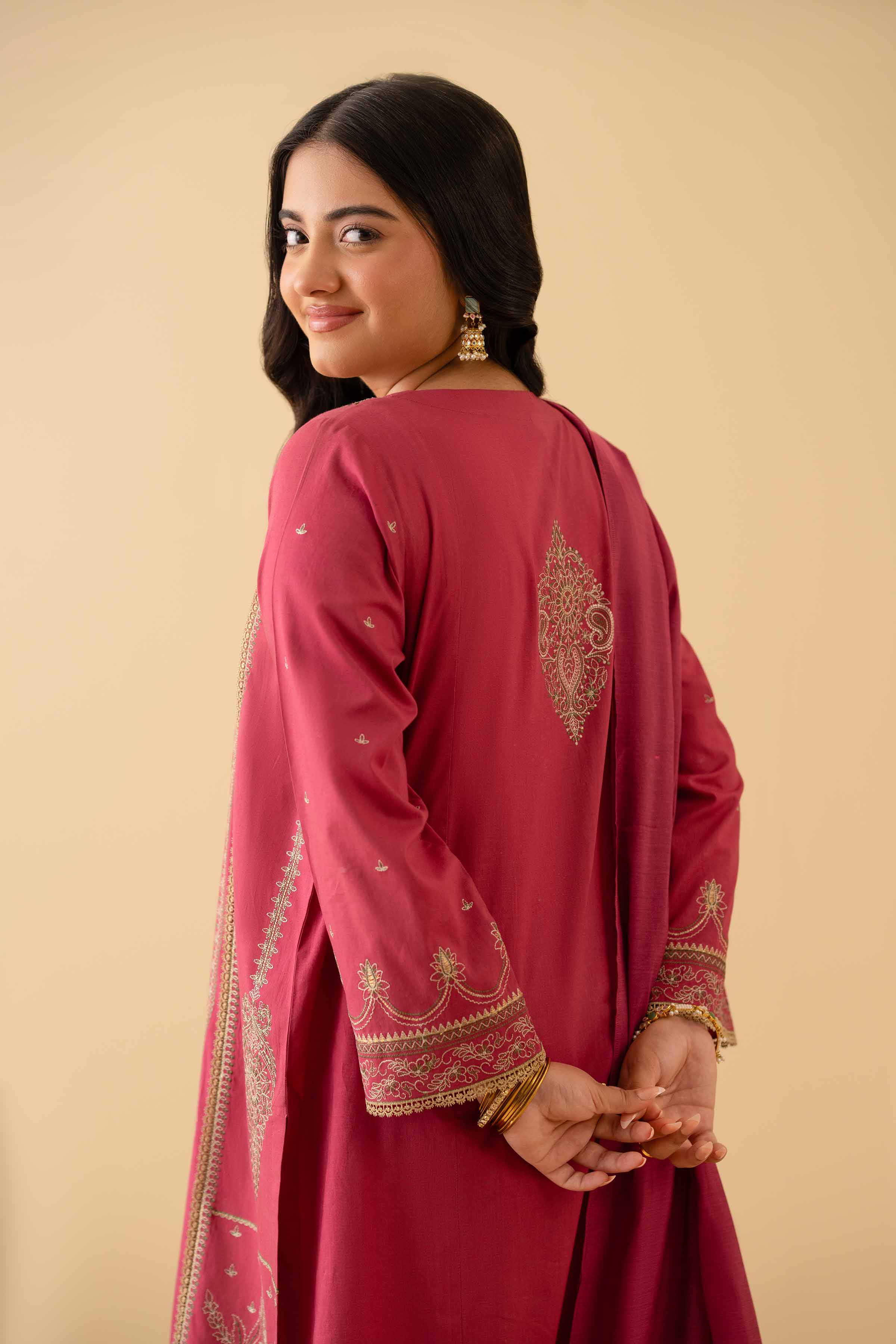 3 Piece - Embroidered Suit - PE25-232 - Image 6