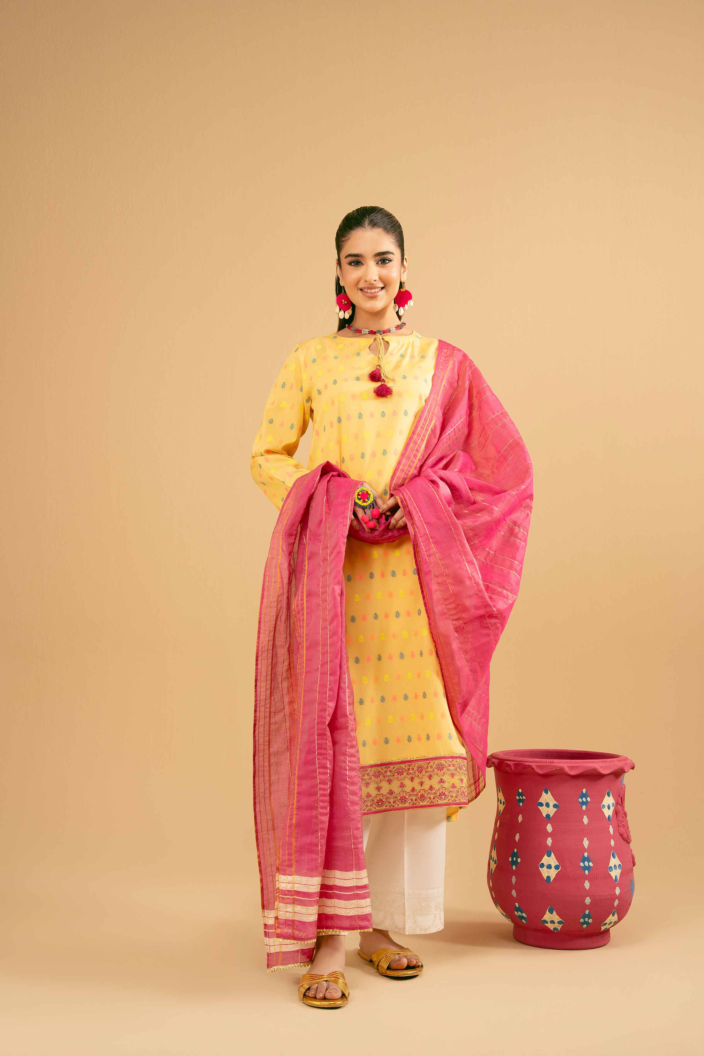 2 Piece - Embroidered Suit - PE25-245 - Image 5