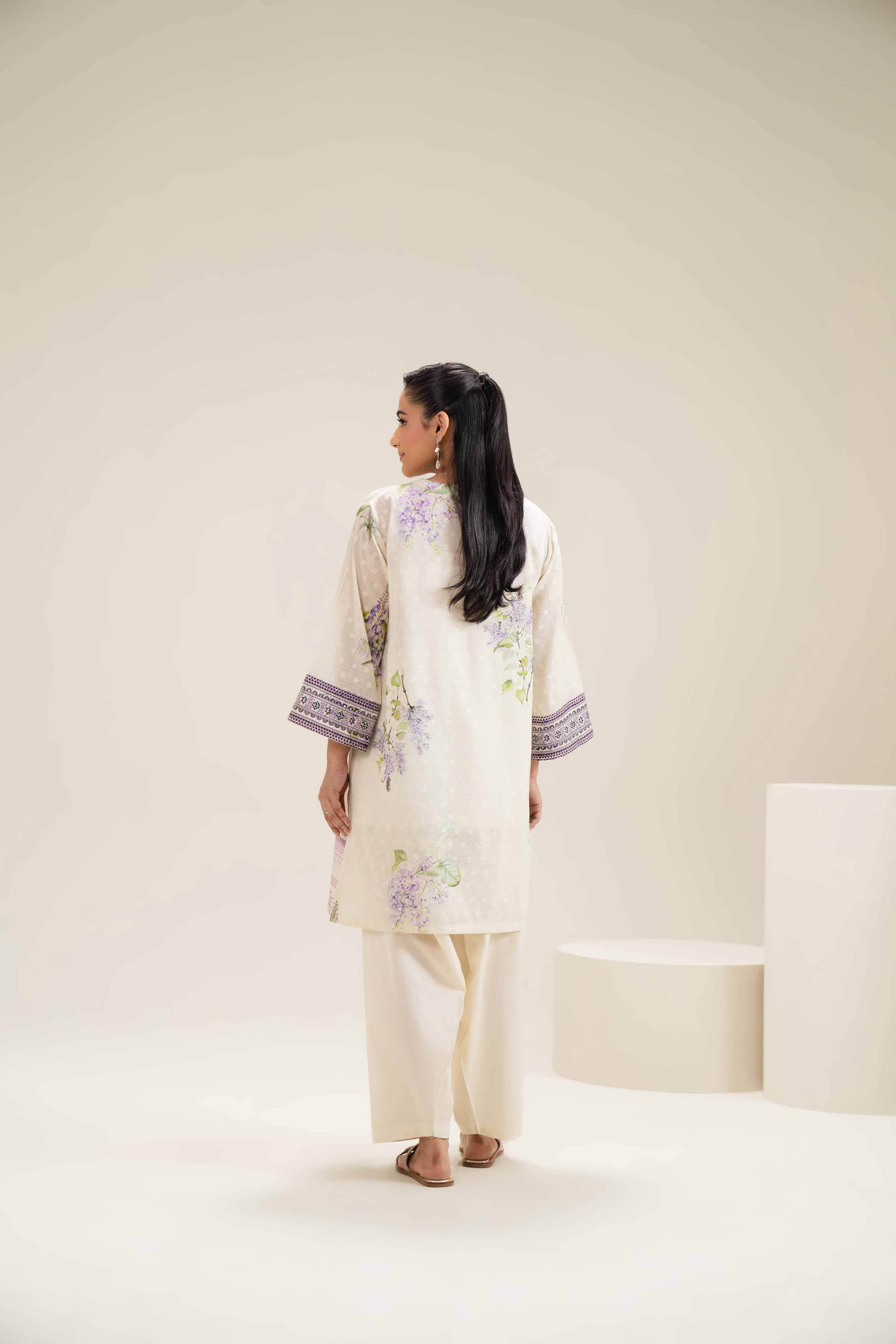 2 Piece - Printed Embroidered Suit - PE25-254 - Image 3