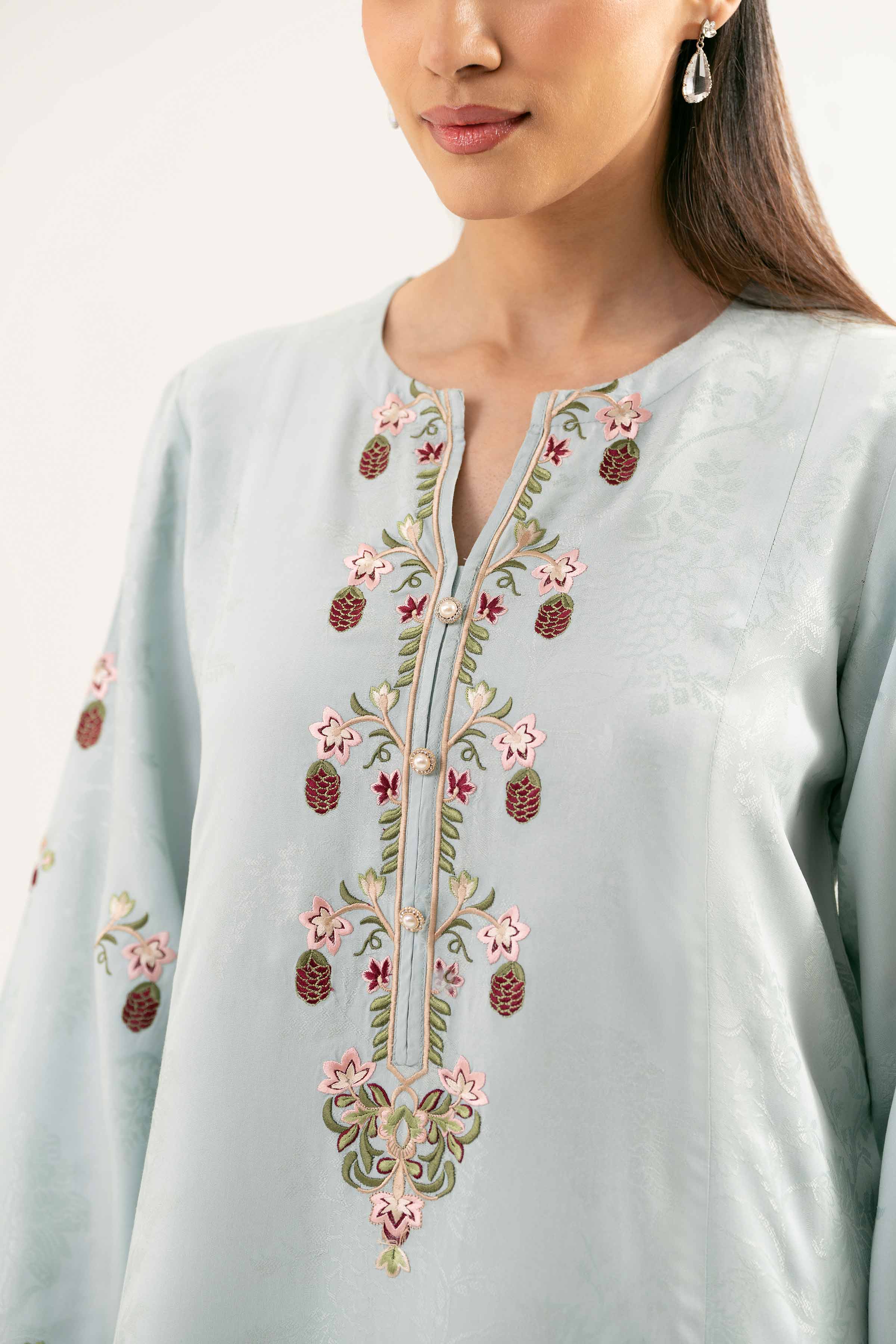 3 Piece - Embroidered Suit - PE25-414 - Image 8