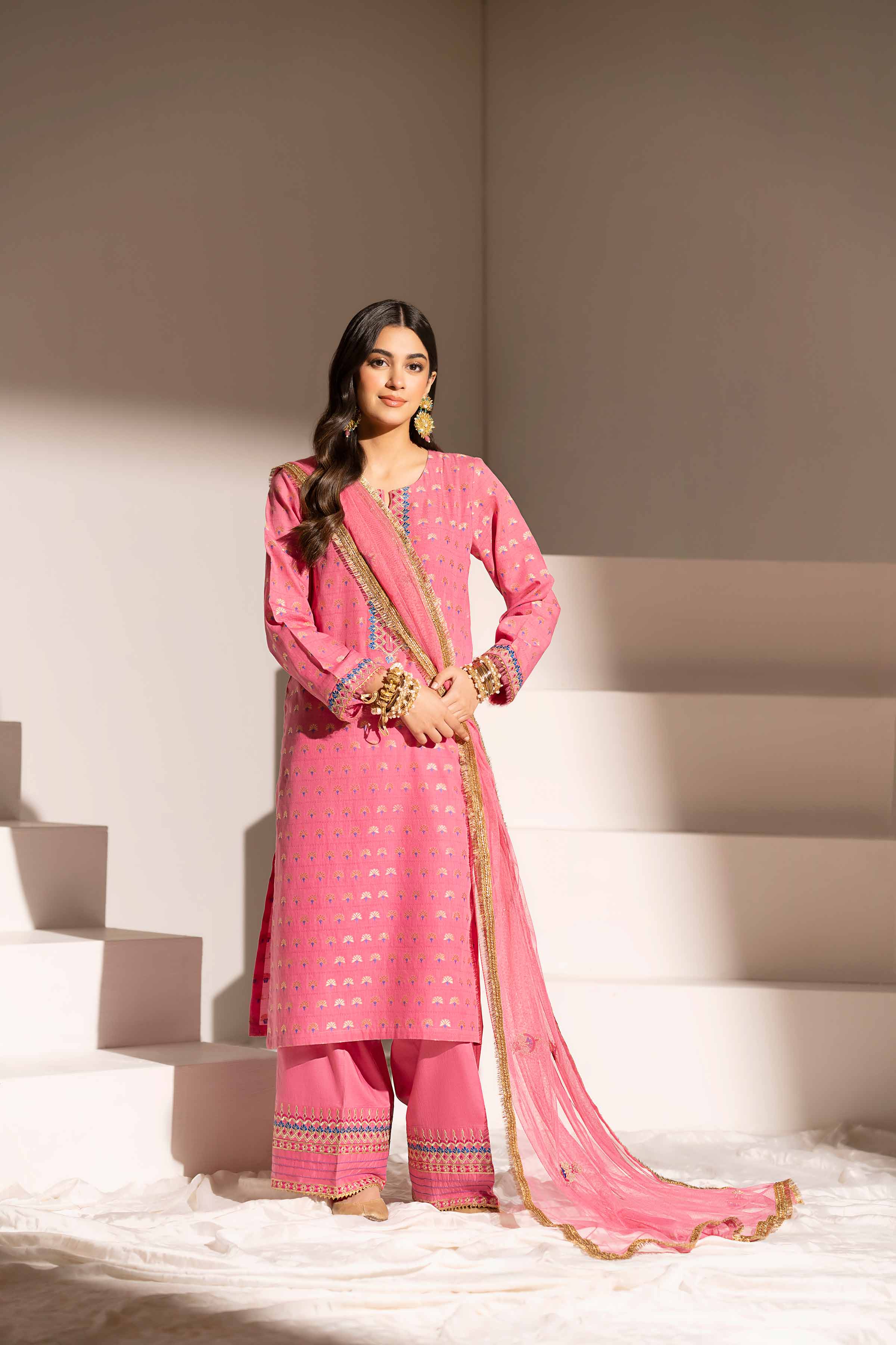 3 Piece - Embroidered Suit - PE25-76 - Image 5