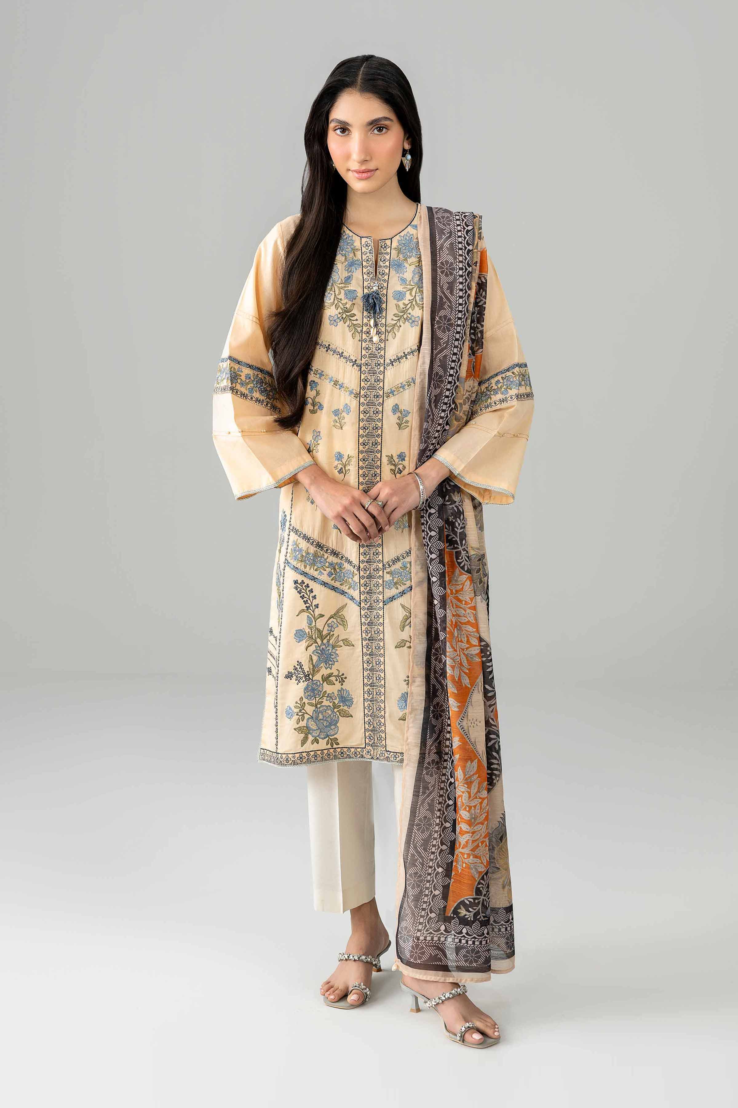 2 Piece - Embroidered Suit - PE26-129 - Image 3