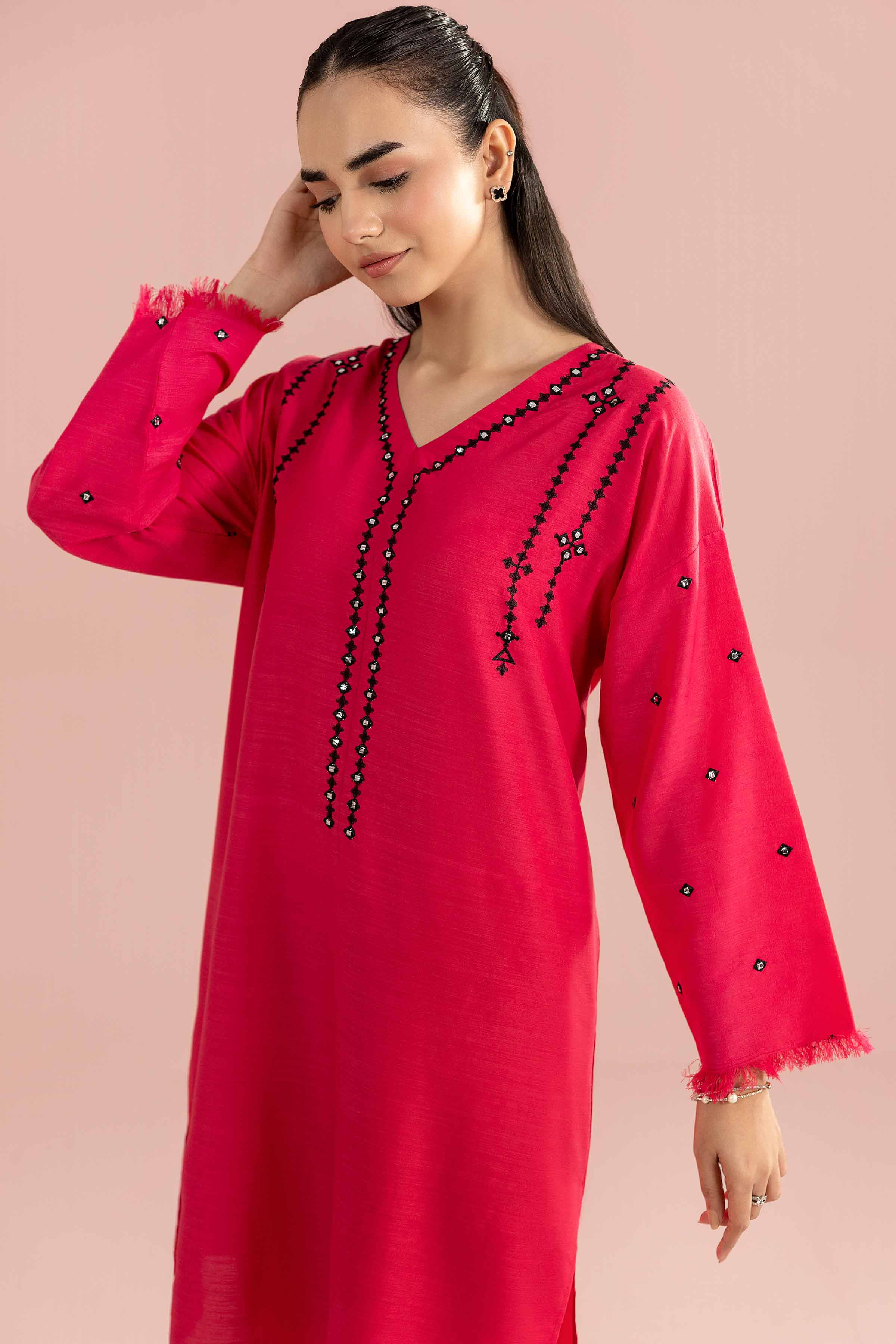 2 Piece - Embroidered Suit - PE26-163 - Image 2