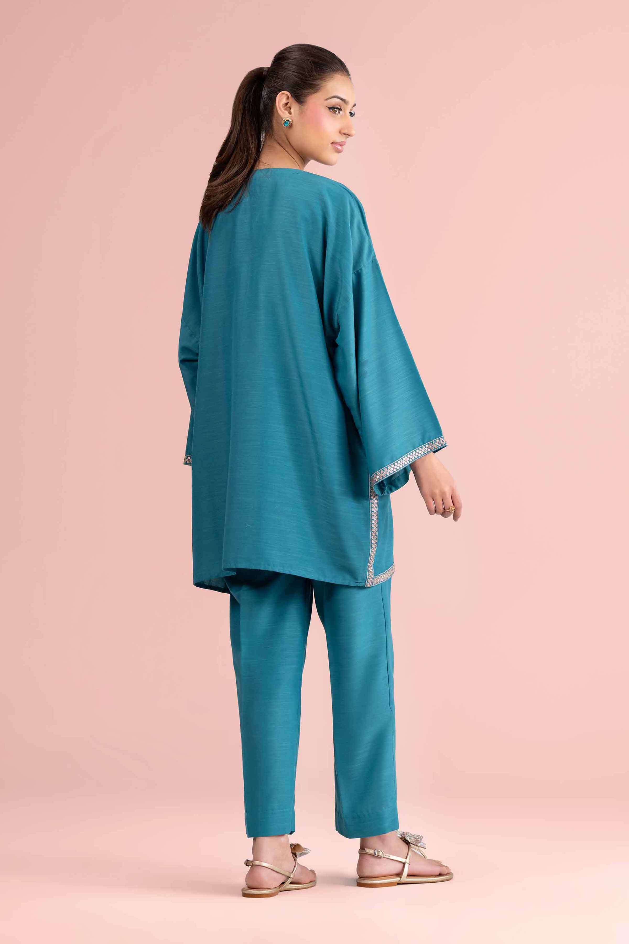 2 Piece - Embroidered Suit - PE26-165 - Image 6