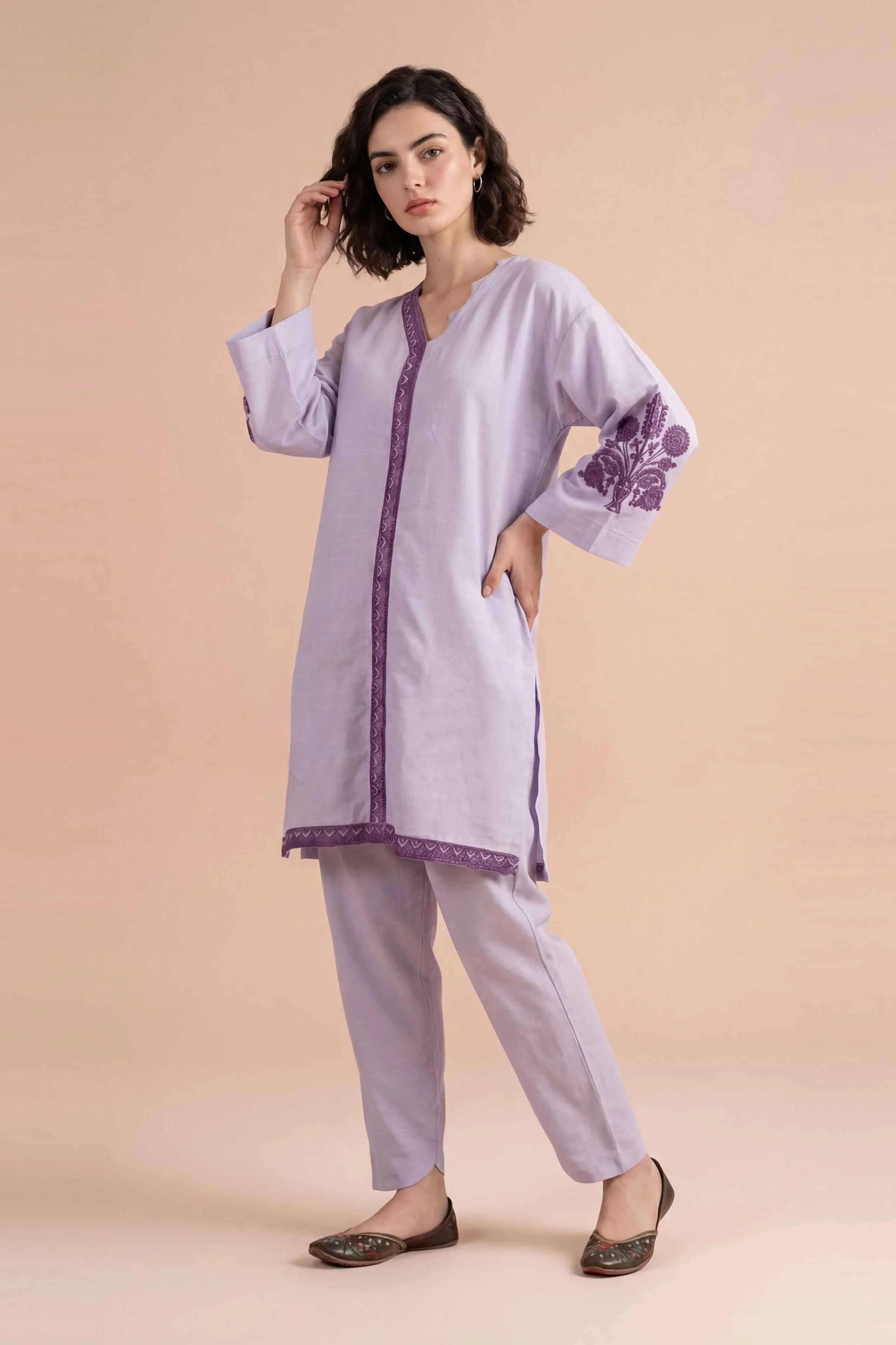 2 Piece - Embroidered Suit - PE26-170 - Image 6