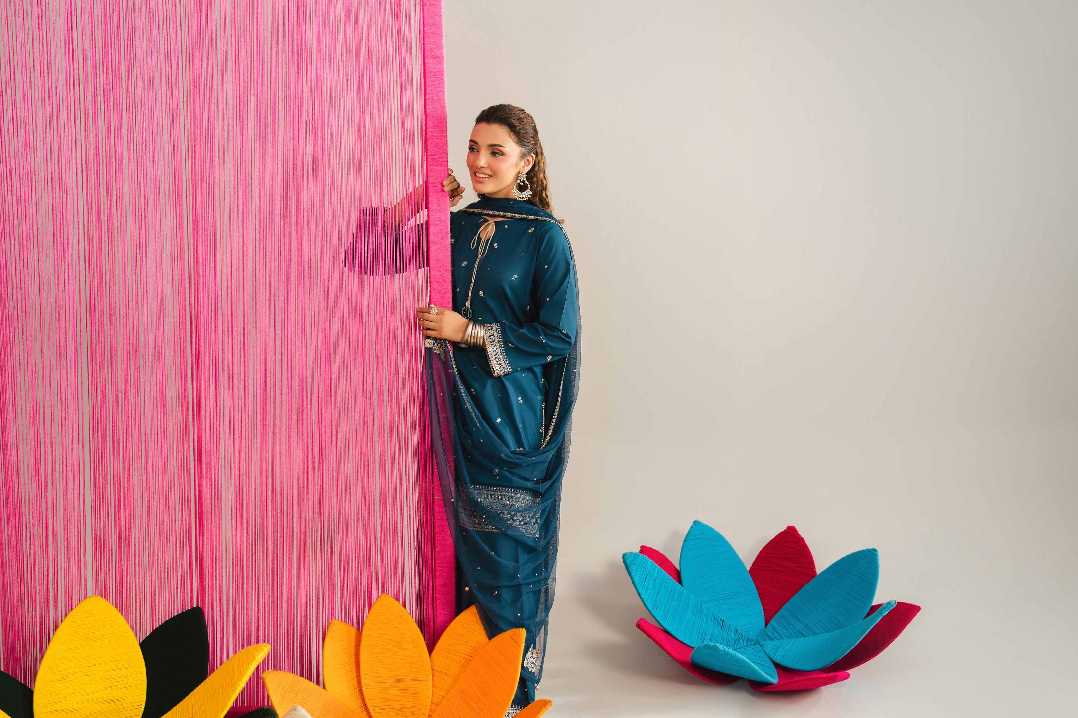 3 Piece - Embroidered Suit - PE26-327 - Image 9