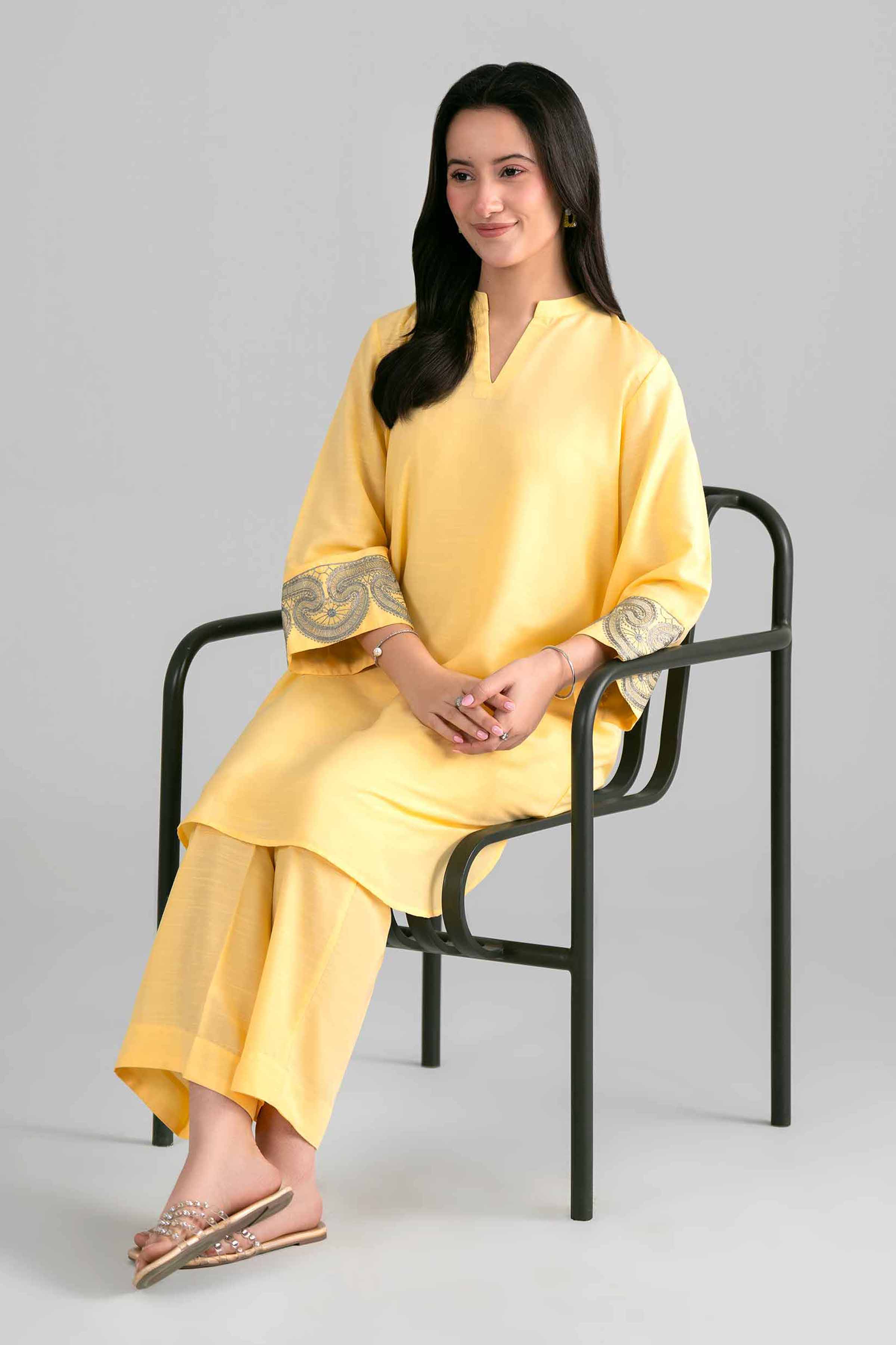 2 Piece - Embroidered Suit - PE26-396 - Image 6