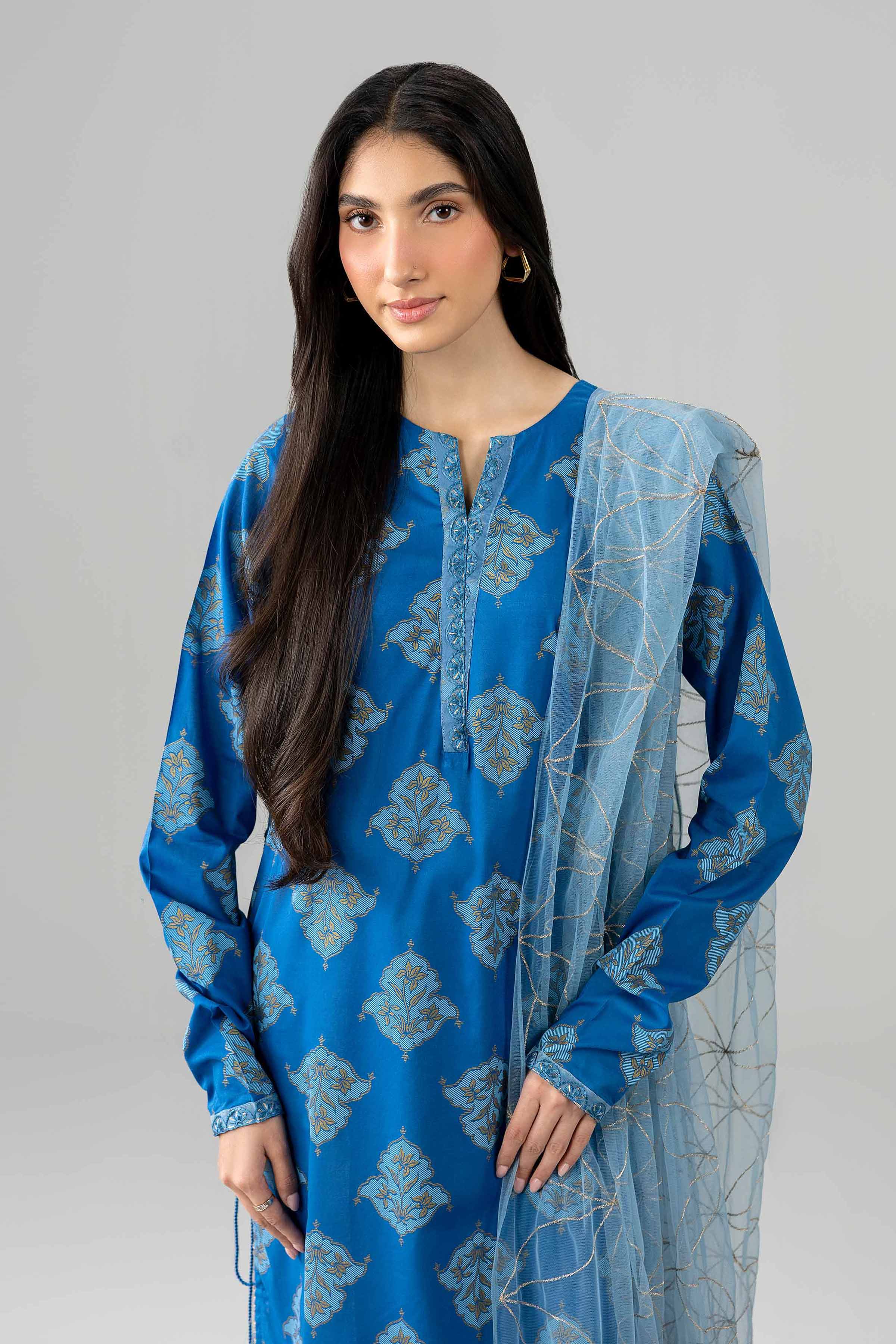 2 Piece - Embroidered Suit - PE26-441 - Image 6