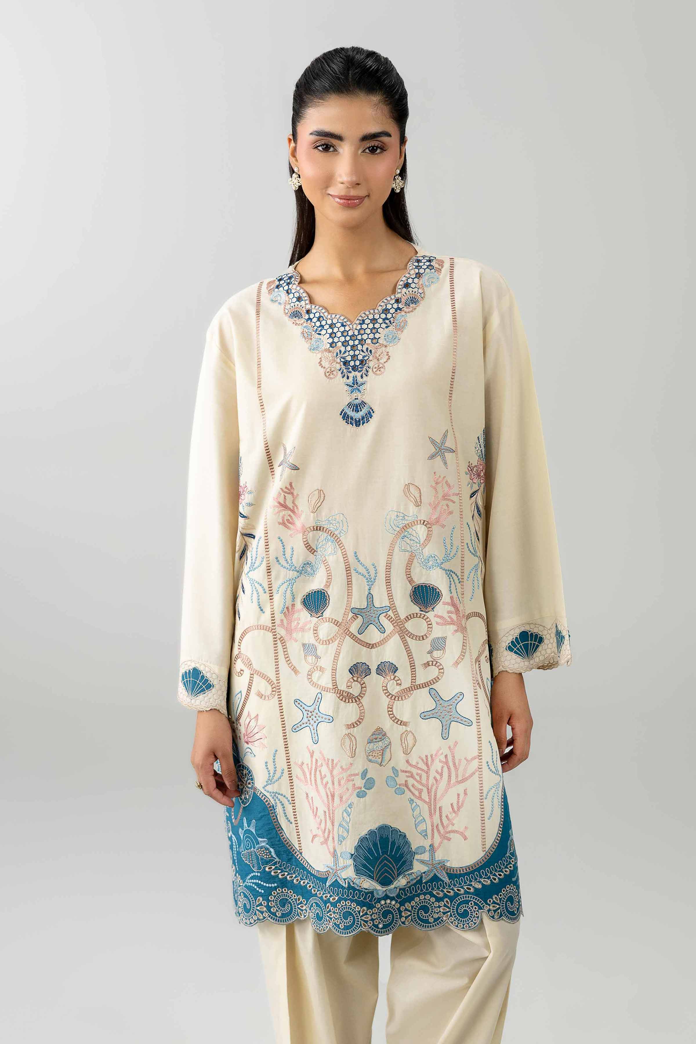 2 Piece - Embroidered Suit - PE26-452 - Image 2