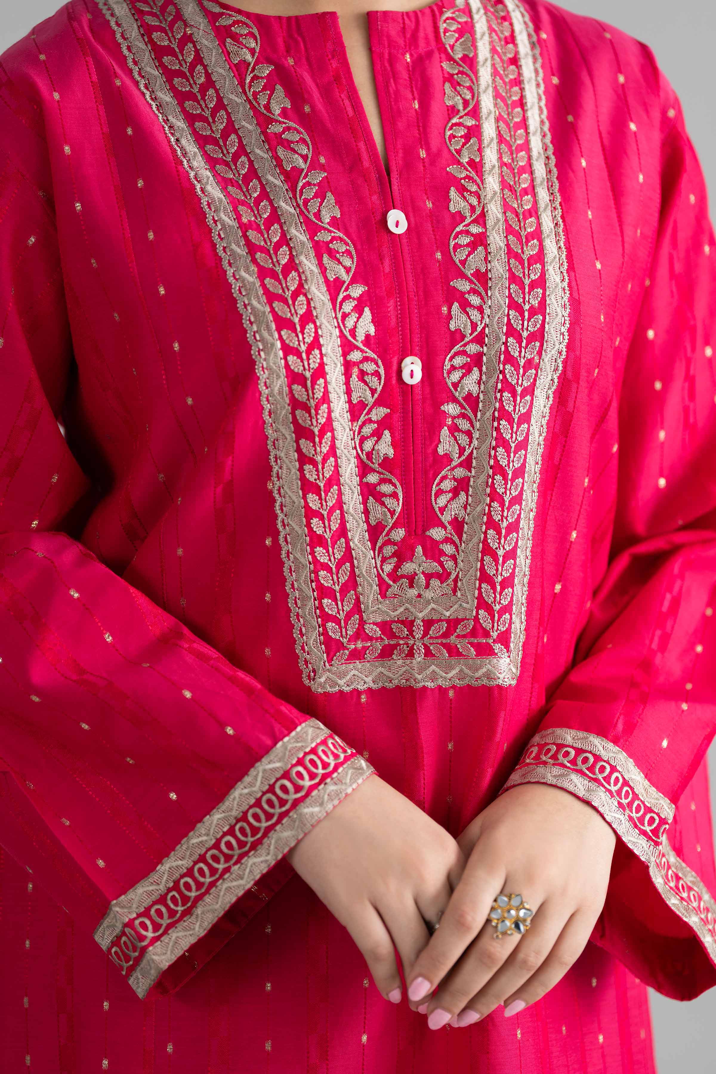 2 Piece - Embroidered Suit - PE26-460 - Image 9