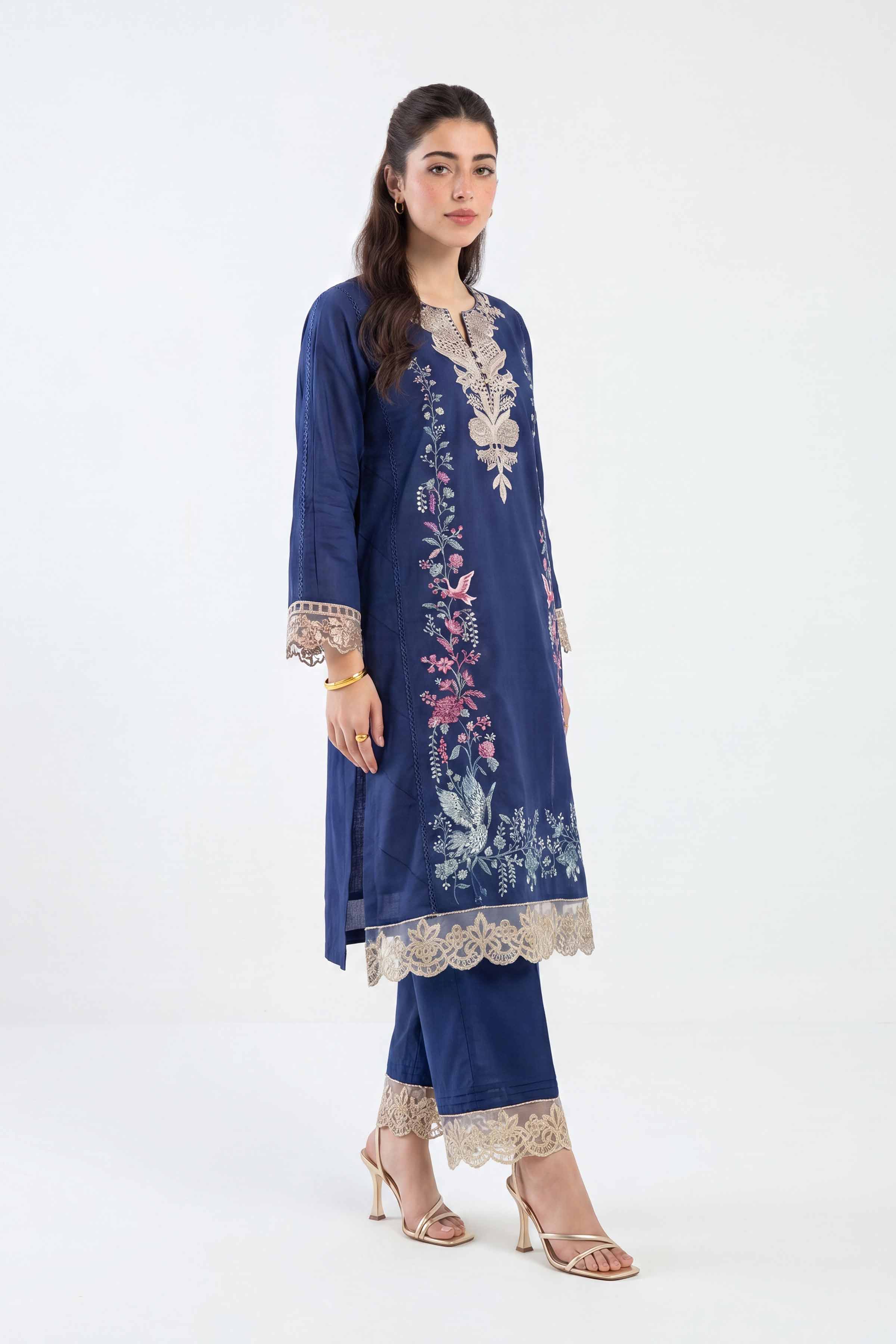2 Piece - Embroidered Suit - PE26-47 - Image 5