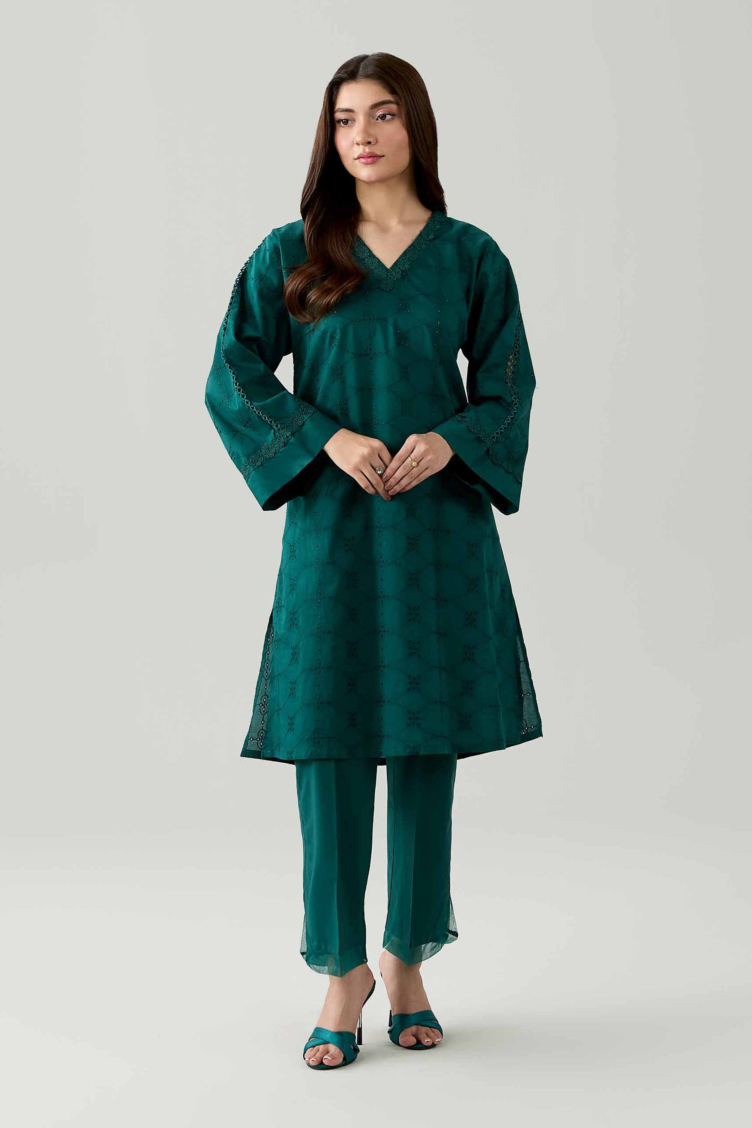 2 Piece - Embroidered Suit - PE26-470 - Image 4
