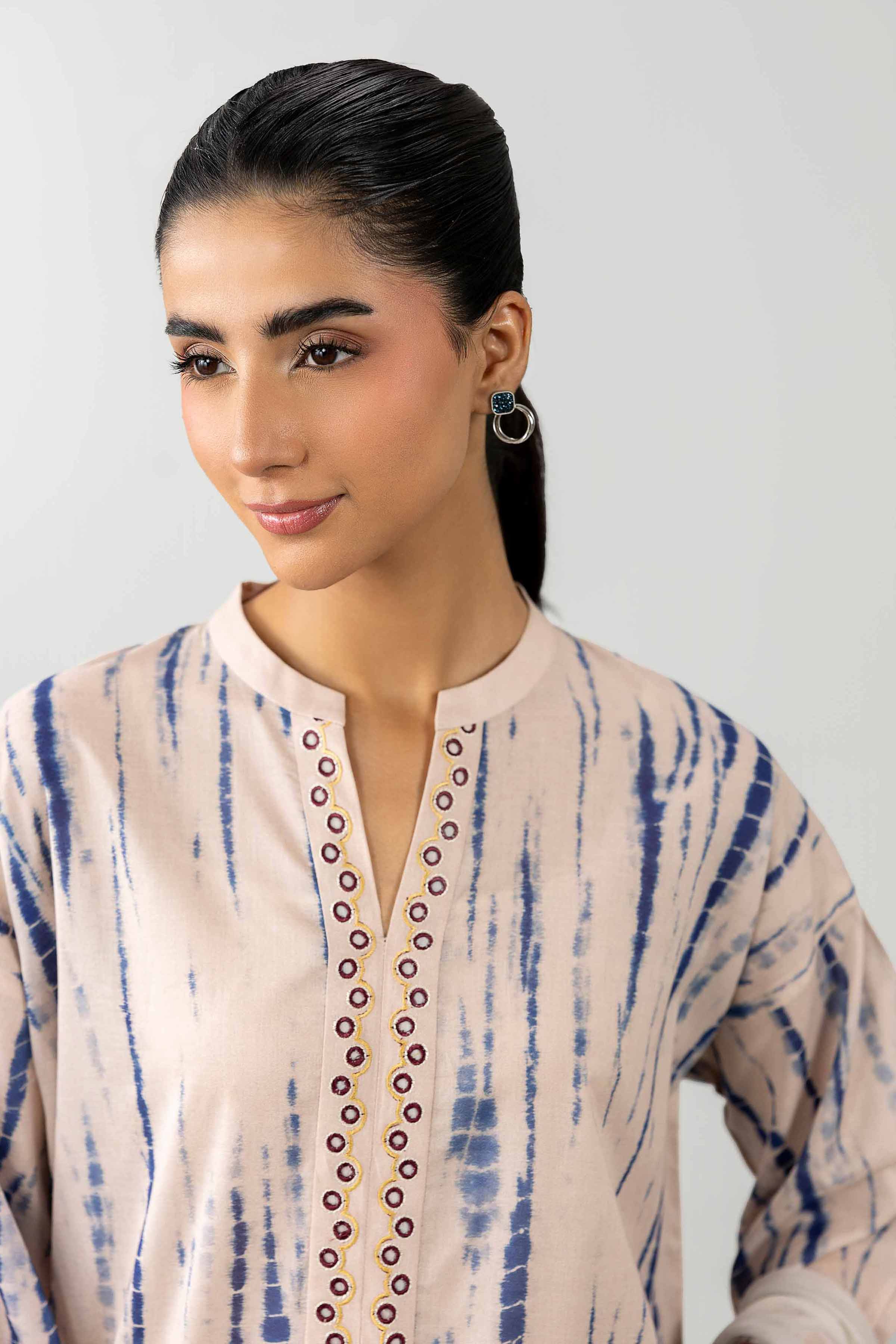 3 Piece - Printed Embroidered Suit - PE26-521 - Image 6