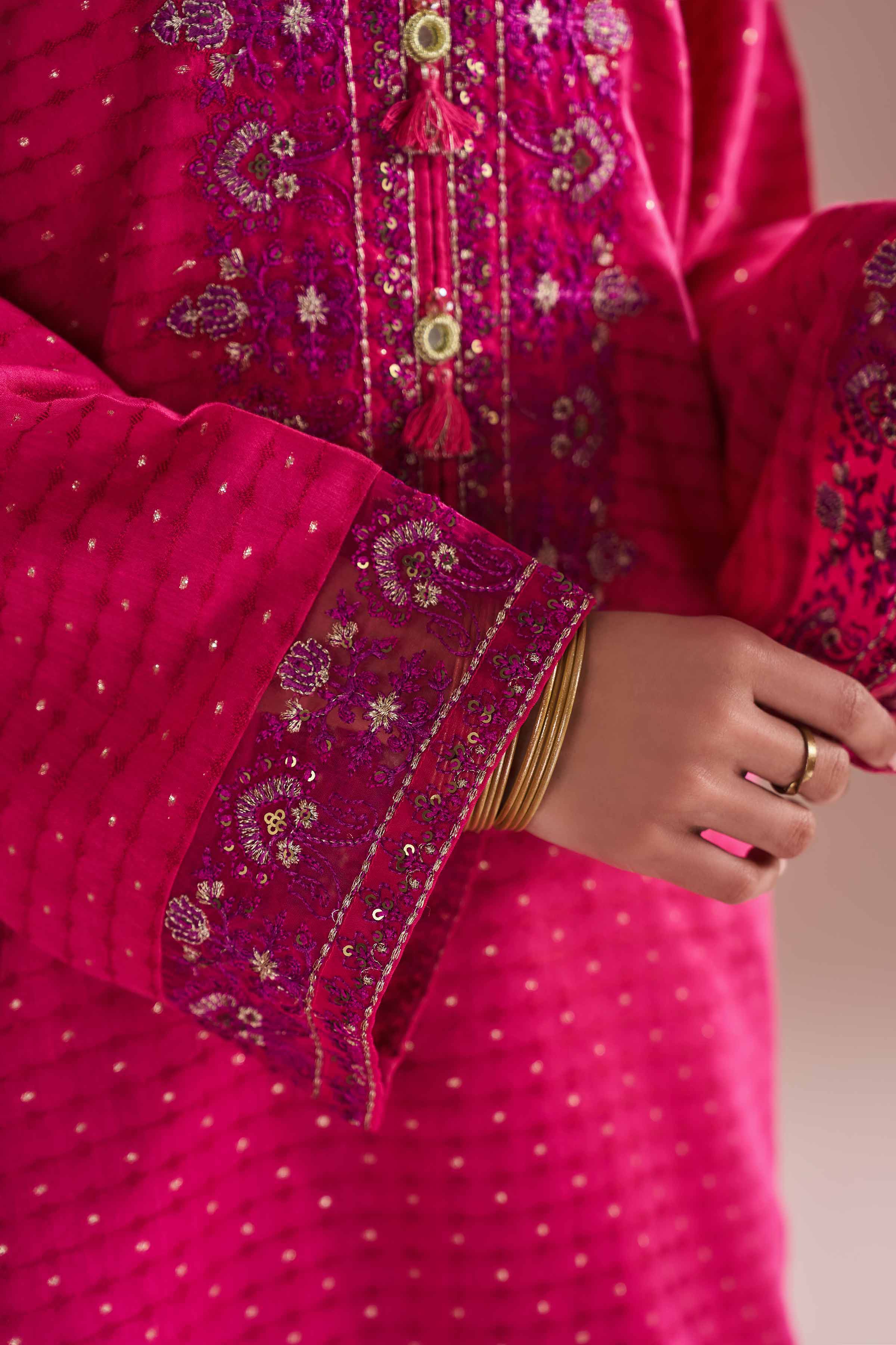 2 Piece - Embroidered Suit - PE26-57 - Image 9