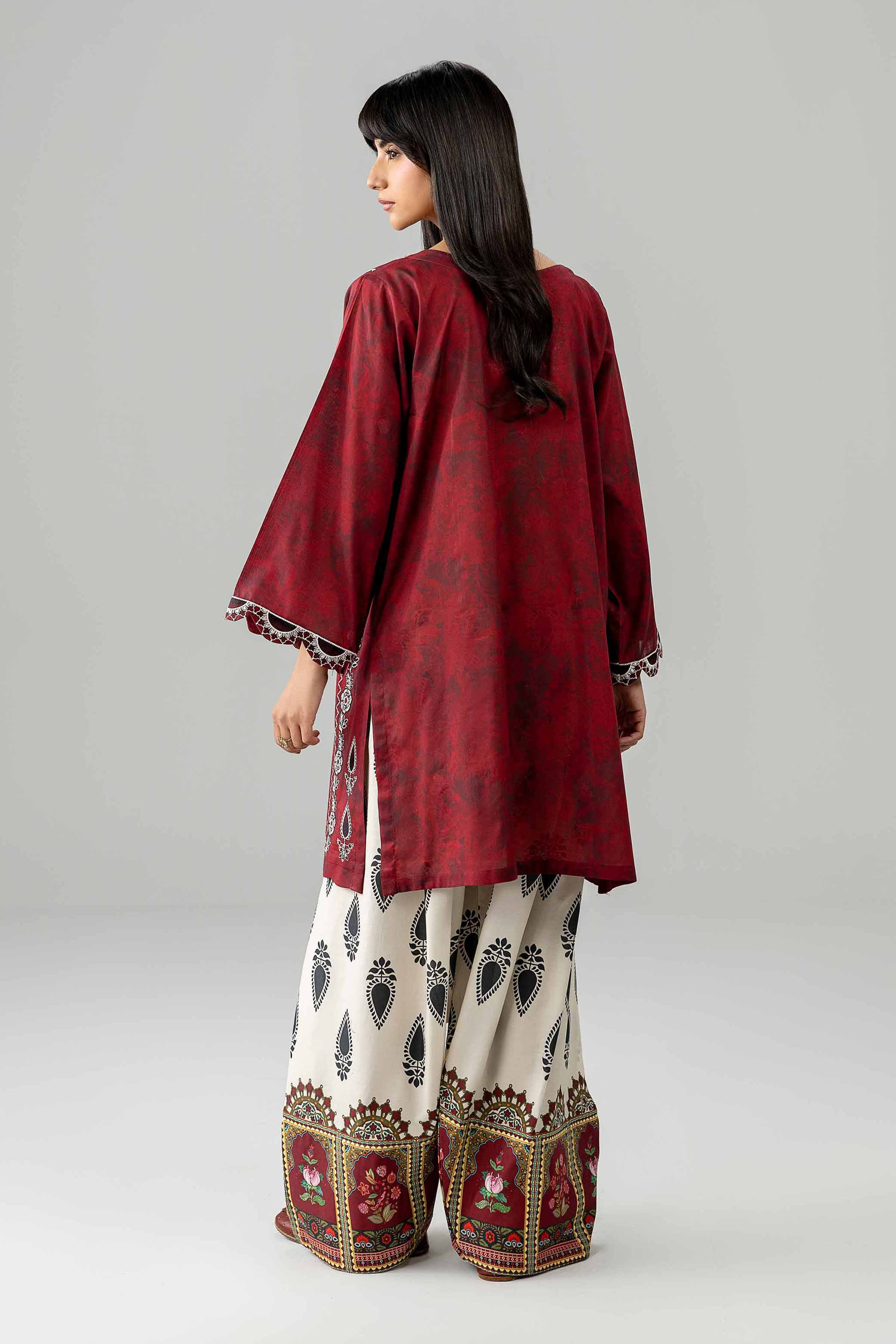 2 Piece - Printed Embroidered Suit - PE26-585 - Image 3