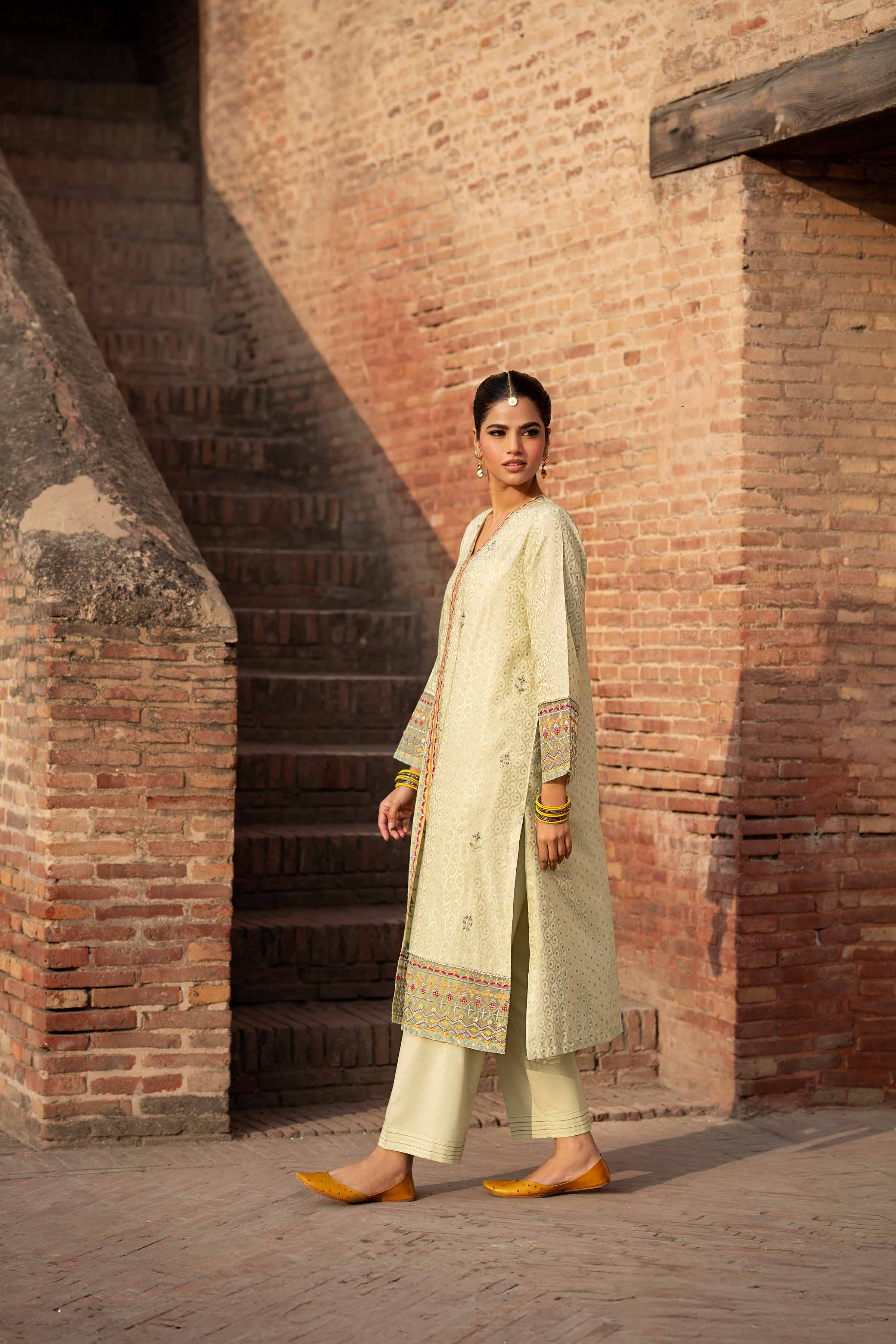 2 Piece - Embroidered Suit - PFE25-36 - Image 10