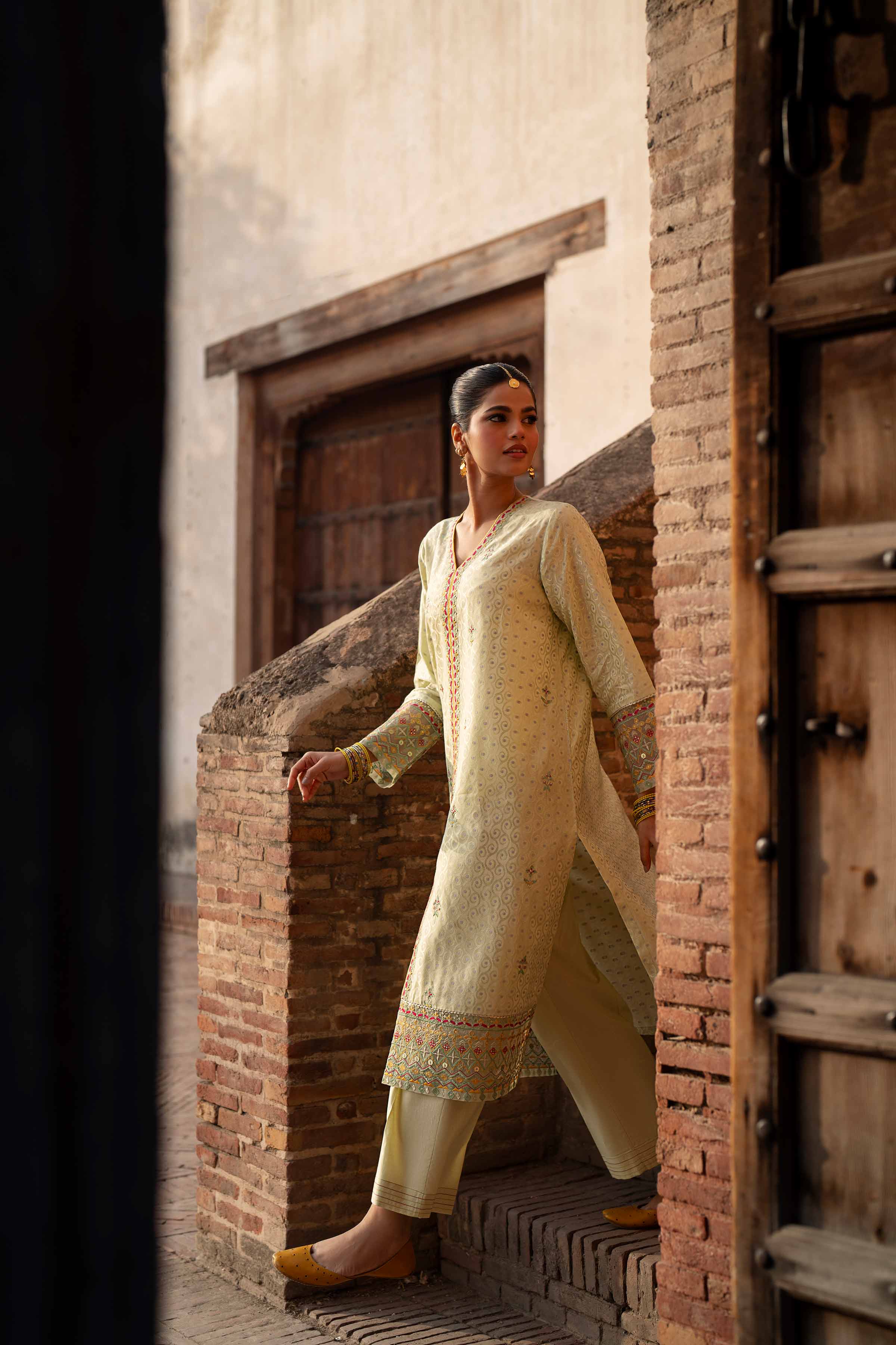 2 Piece - Embroidered Suit - PFE25-36 - Image 11