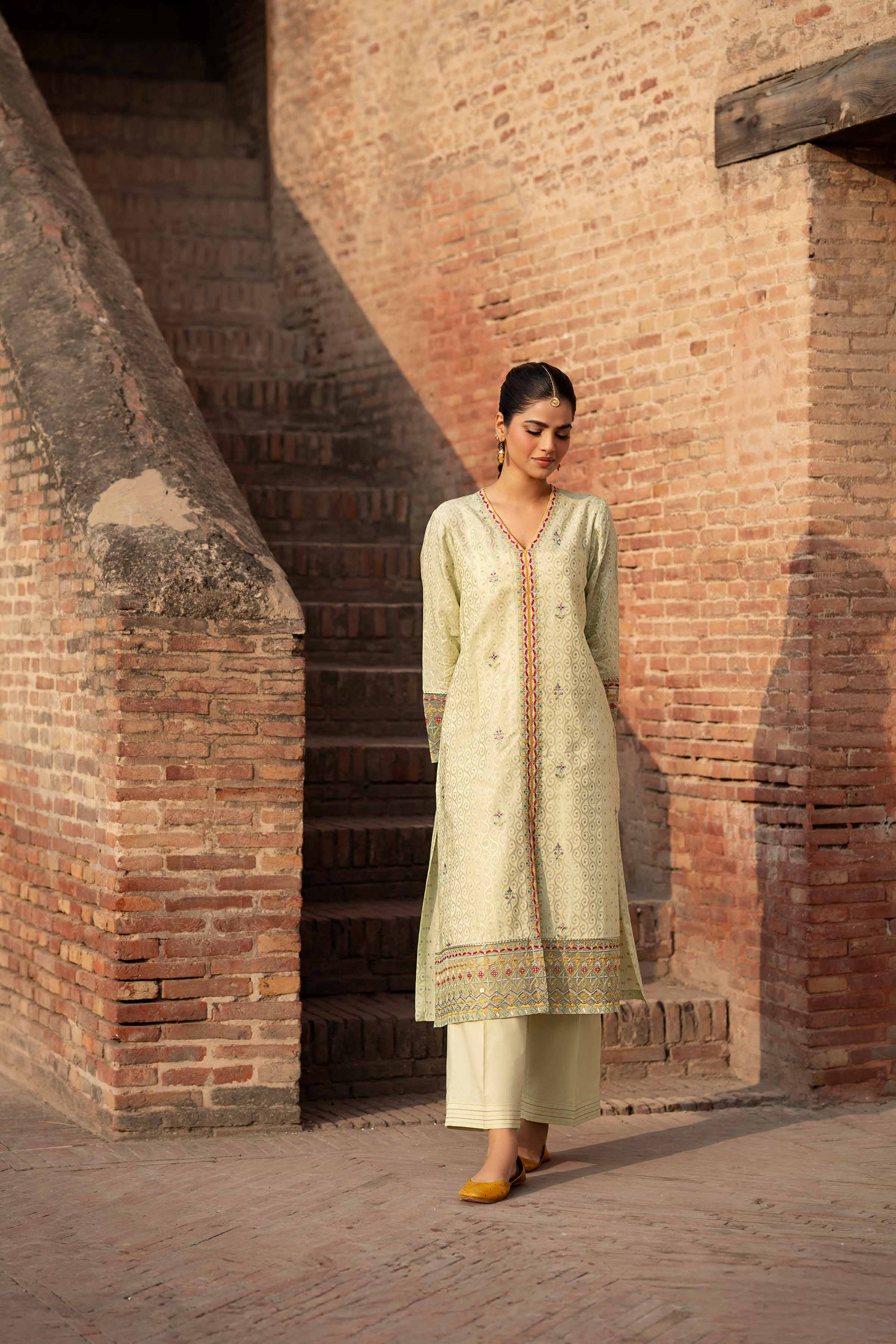 2 Piece - Embroidered Suit - PFE25-36 - Image 2