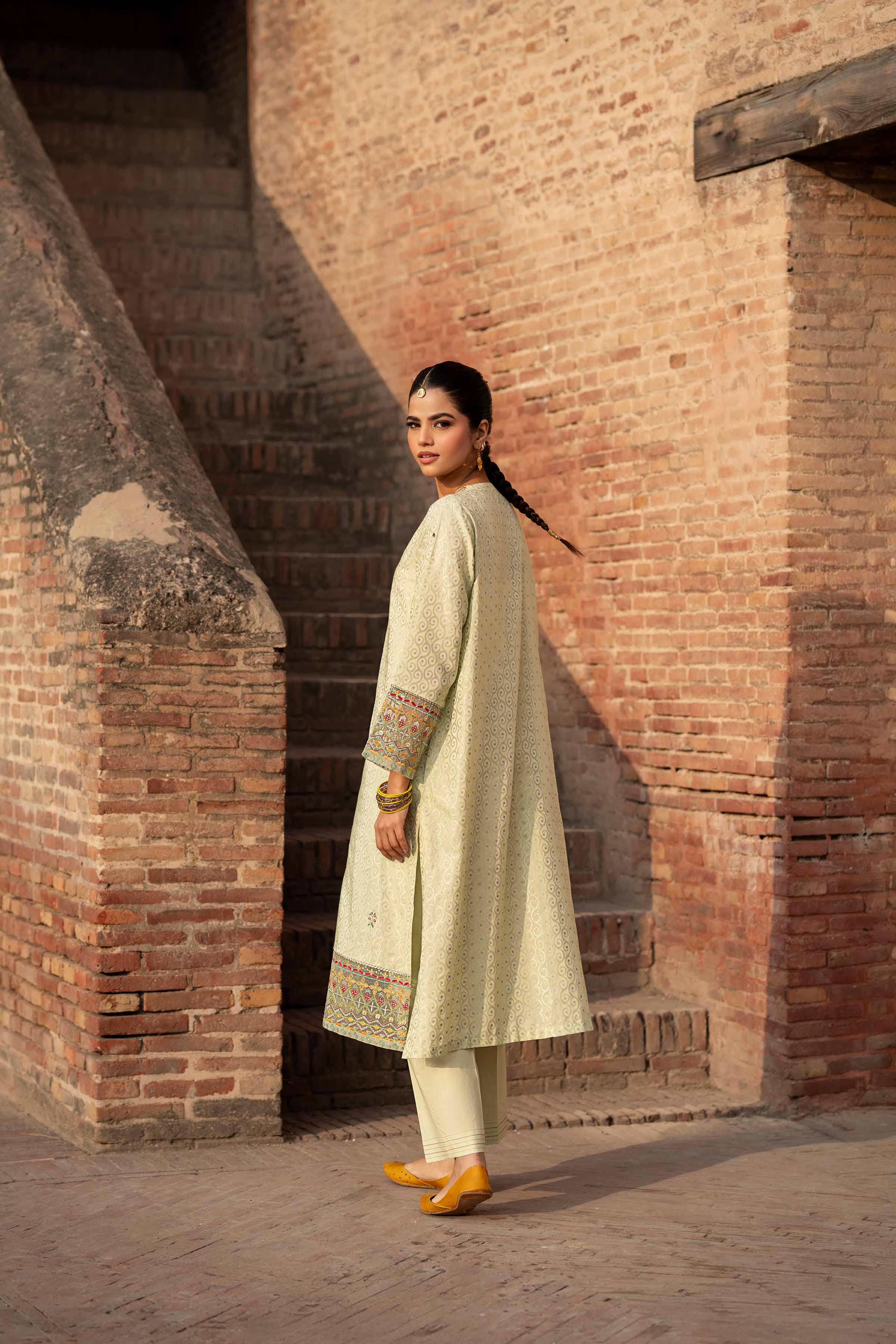 2 Piece - Embroidered Suit - PFE25-36 - Image 4