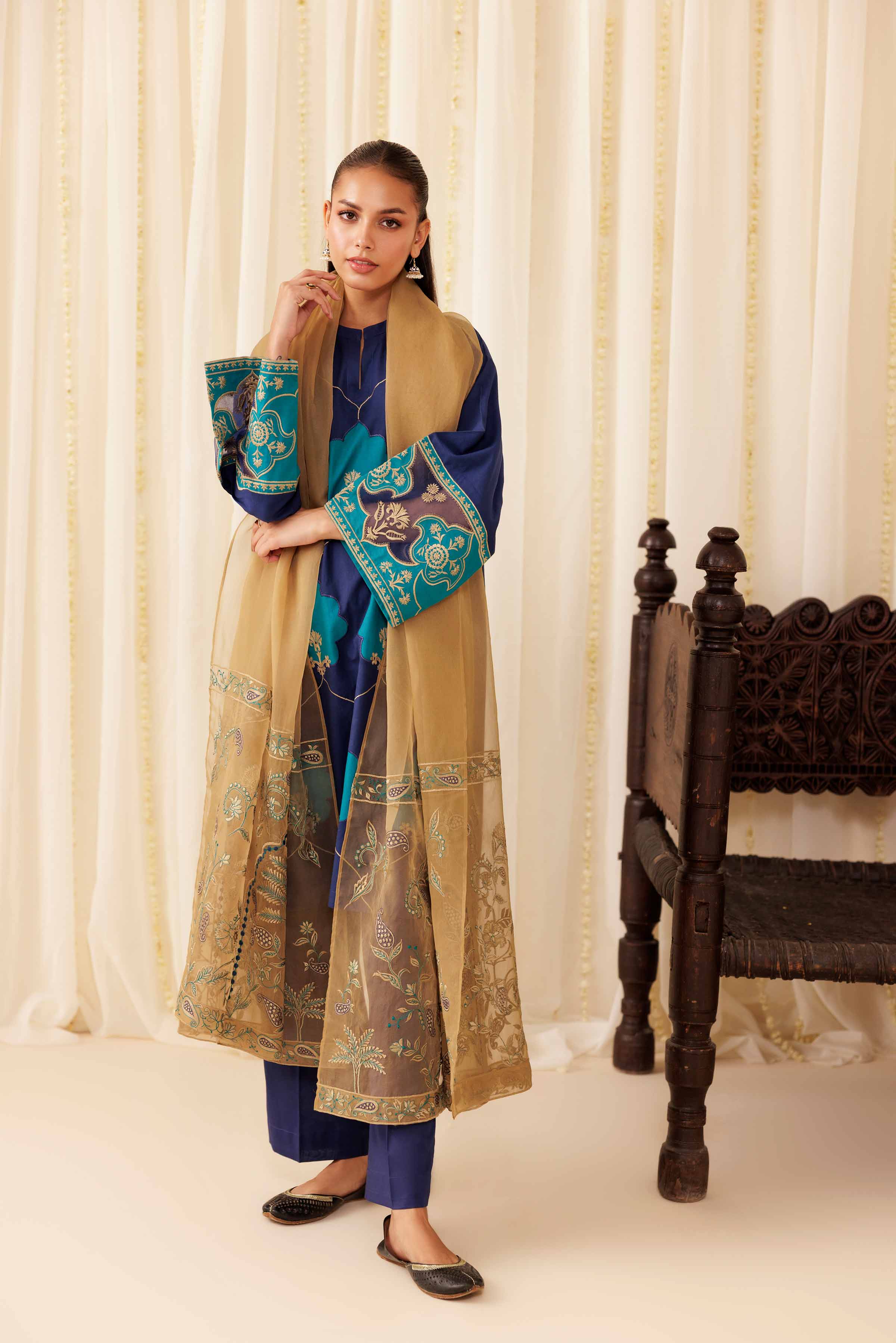 3 Piece - Embroidered Suit - PFE25-42 - Image 2