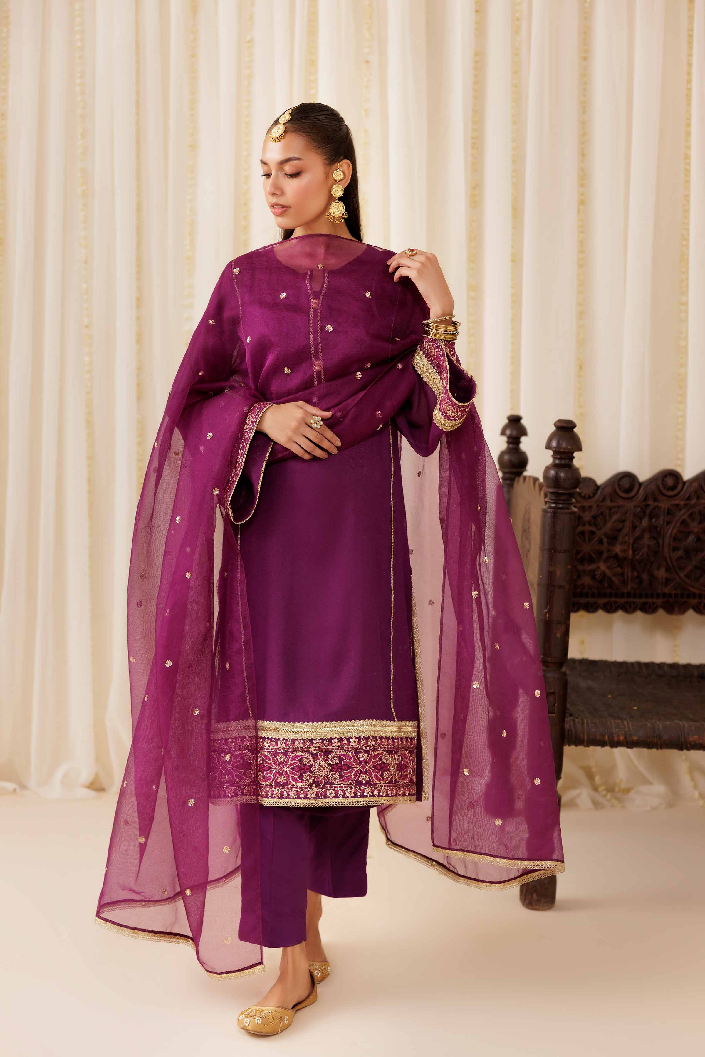 3 Piece - Embroidered Suit - PFE25-54 - Image 6