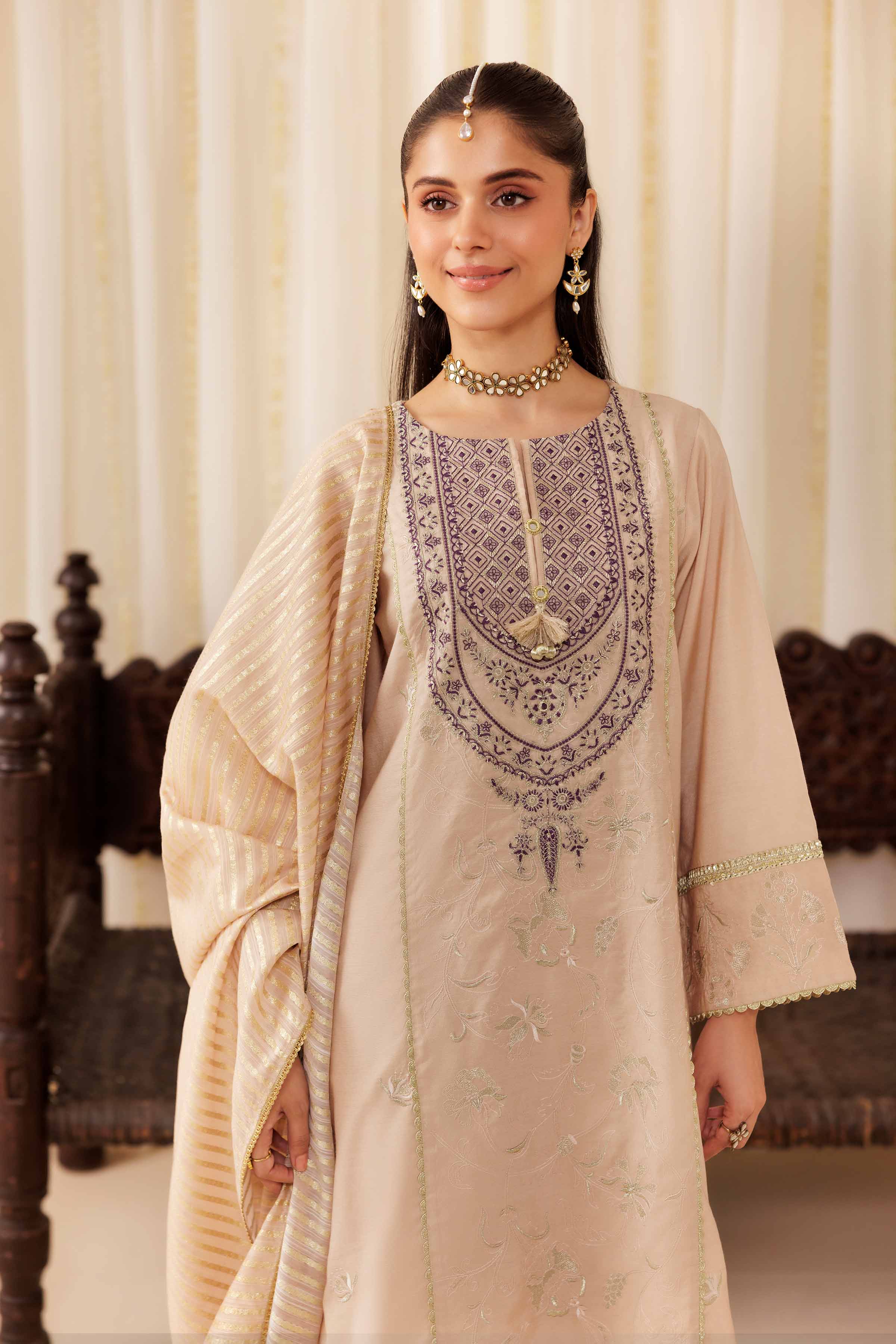 3 Piece - Embroidered Suit - PFE25-58 - Image 6
