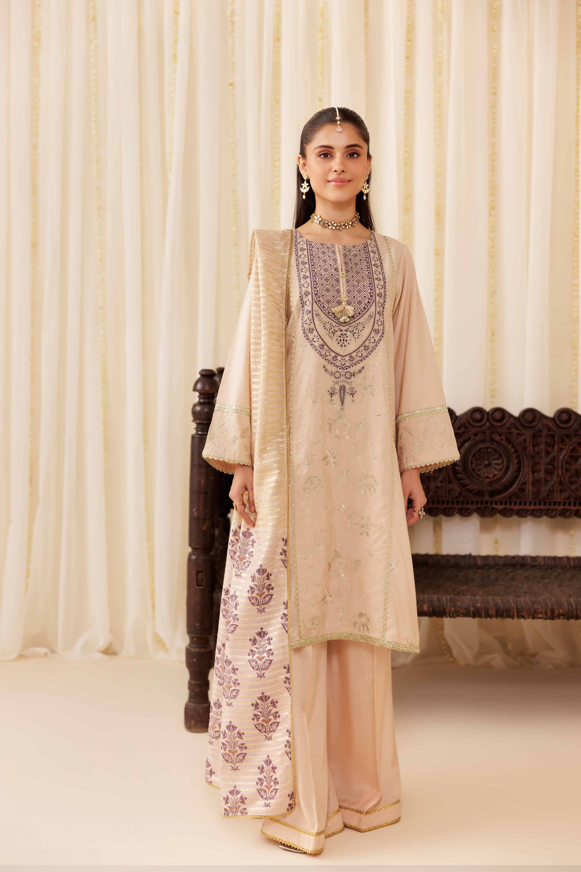 3 Piece - Embroidered Suit - PFE25-58 - Image 7