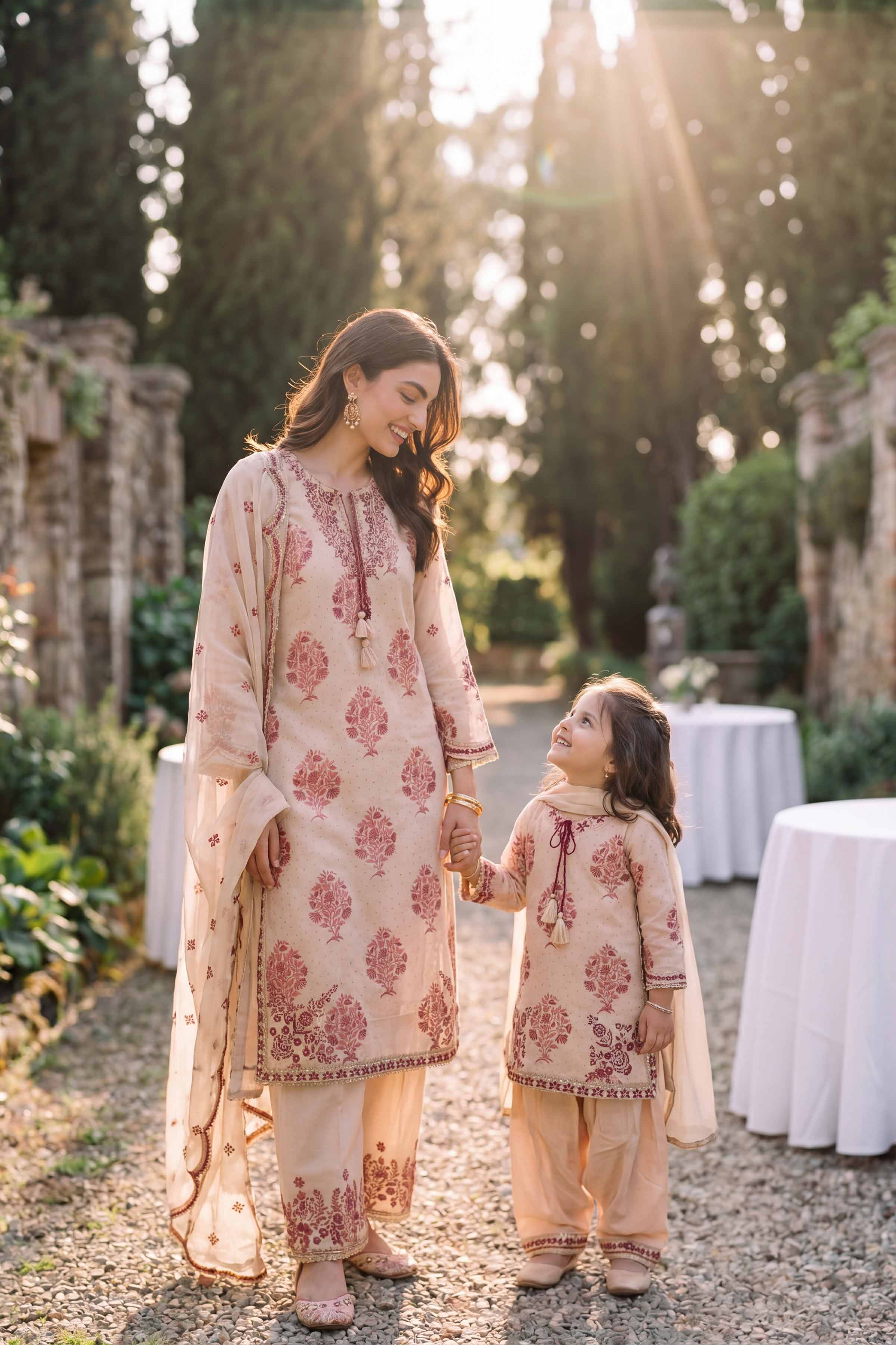 3 Piece - Embroidered Suit - PMD26-38 M - Image 5