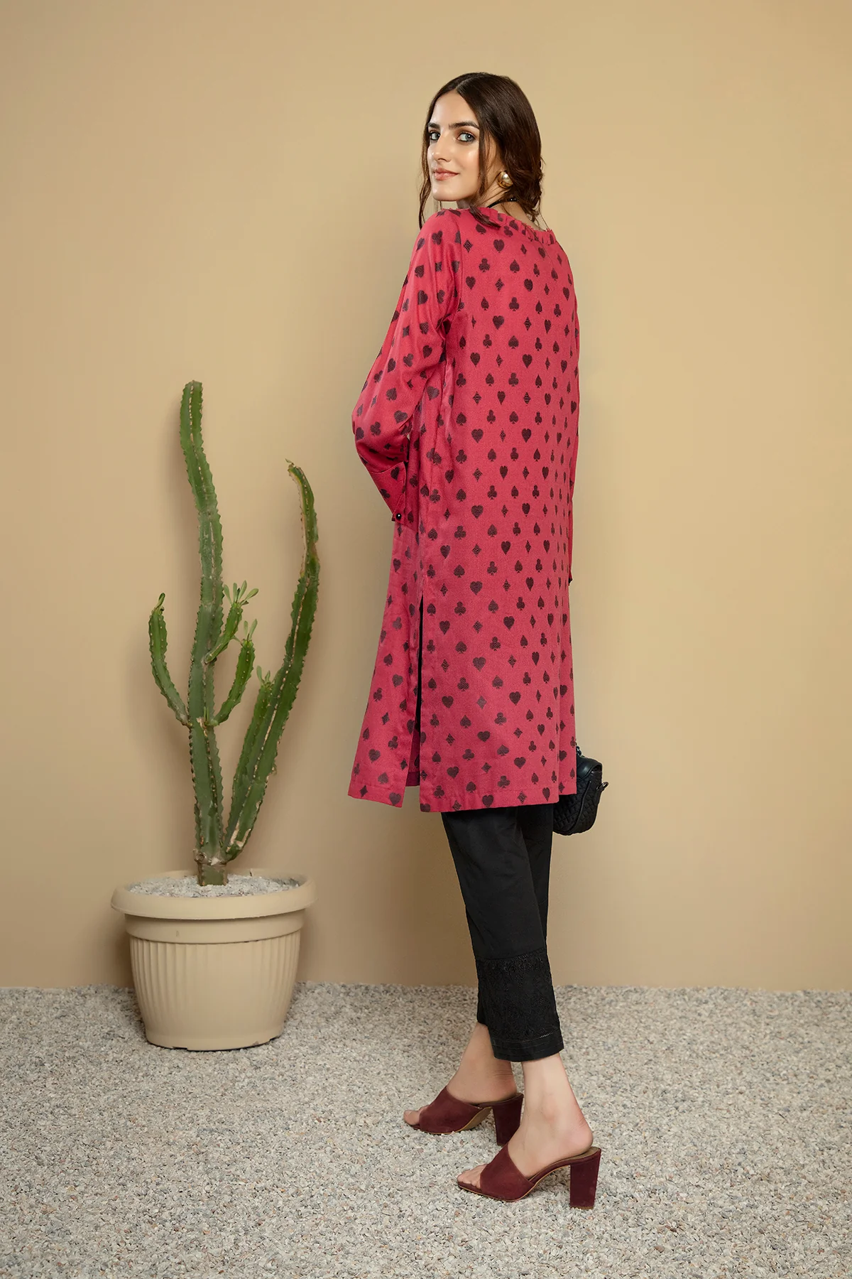 PS20-229-Neck & Shoulder Frilled Classic Shirt-1PC - Image 2