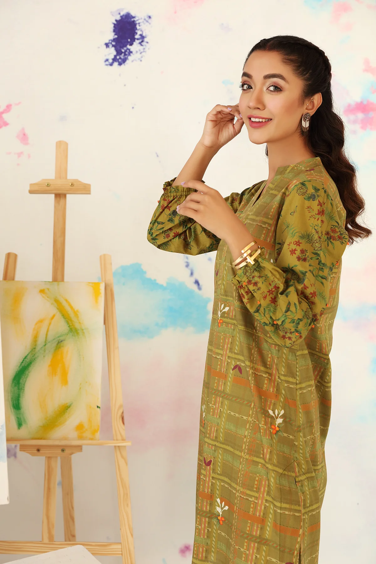 PS21-100-Printed Cambric Shirt - Image 3