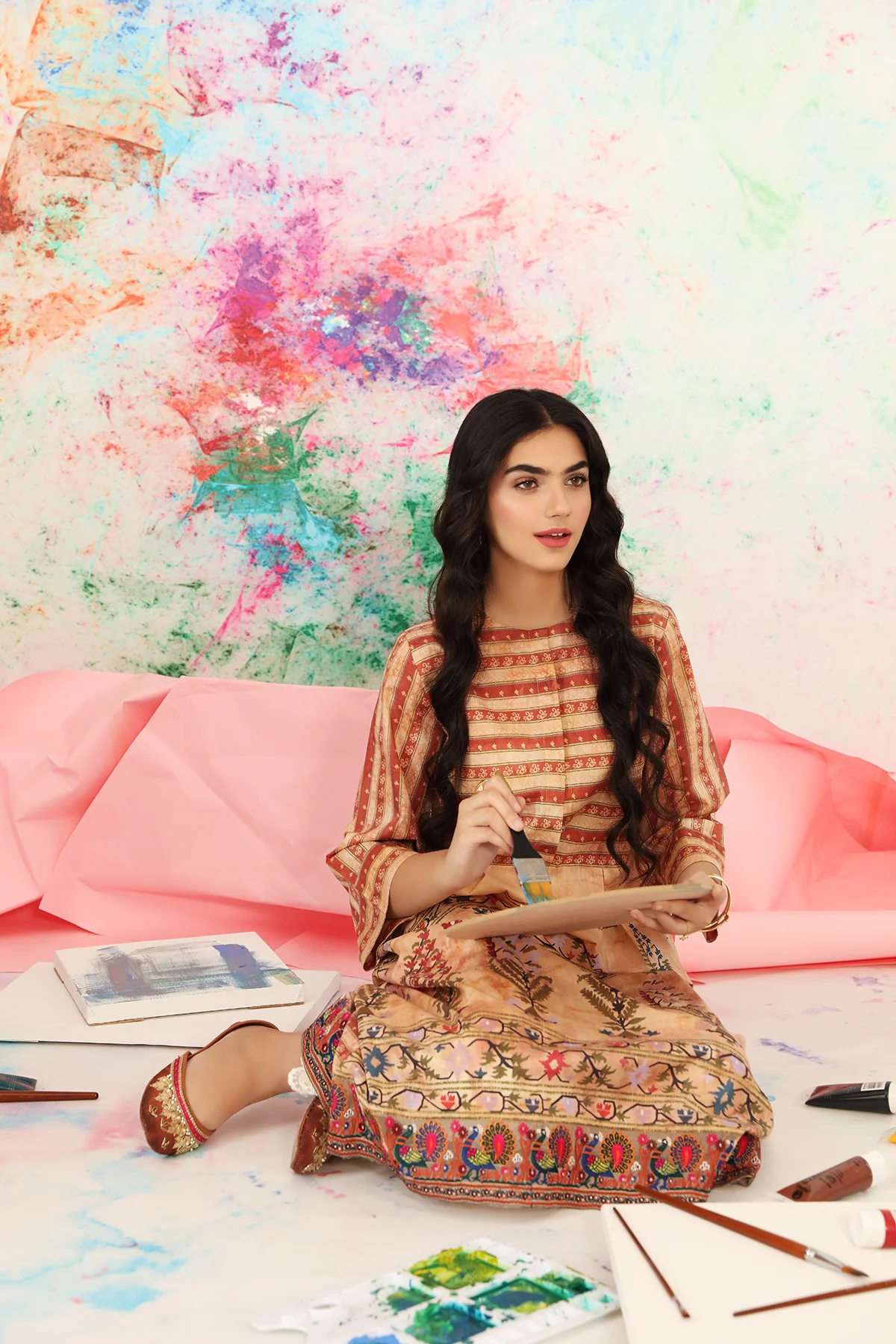 PS21-78-Embroidered And Printed Lawn Shirt - Image 4