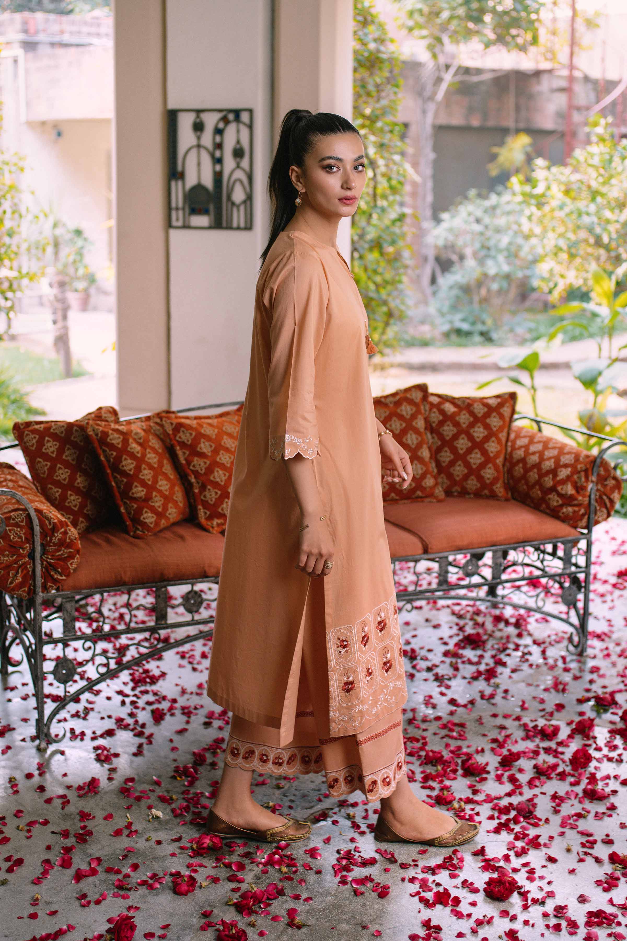 2 Piece - Embroidered Suit - PS23-14 - Image 2