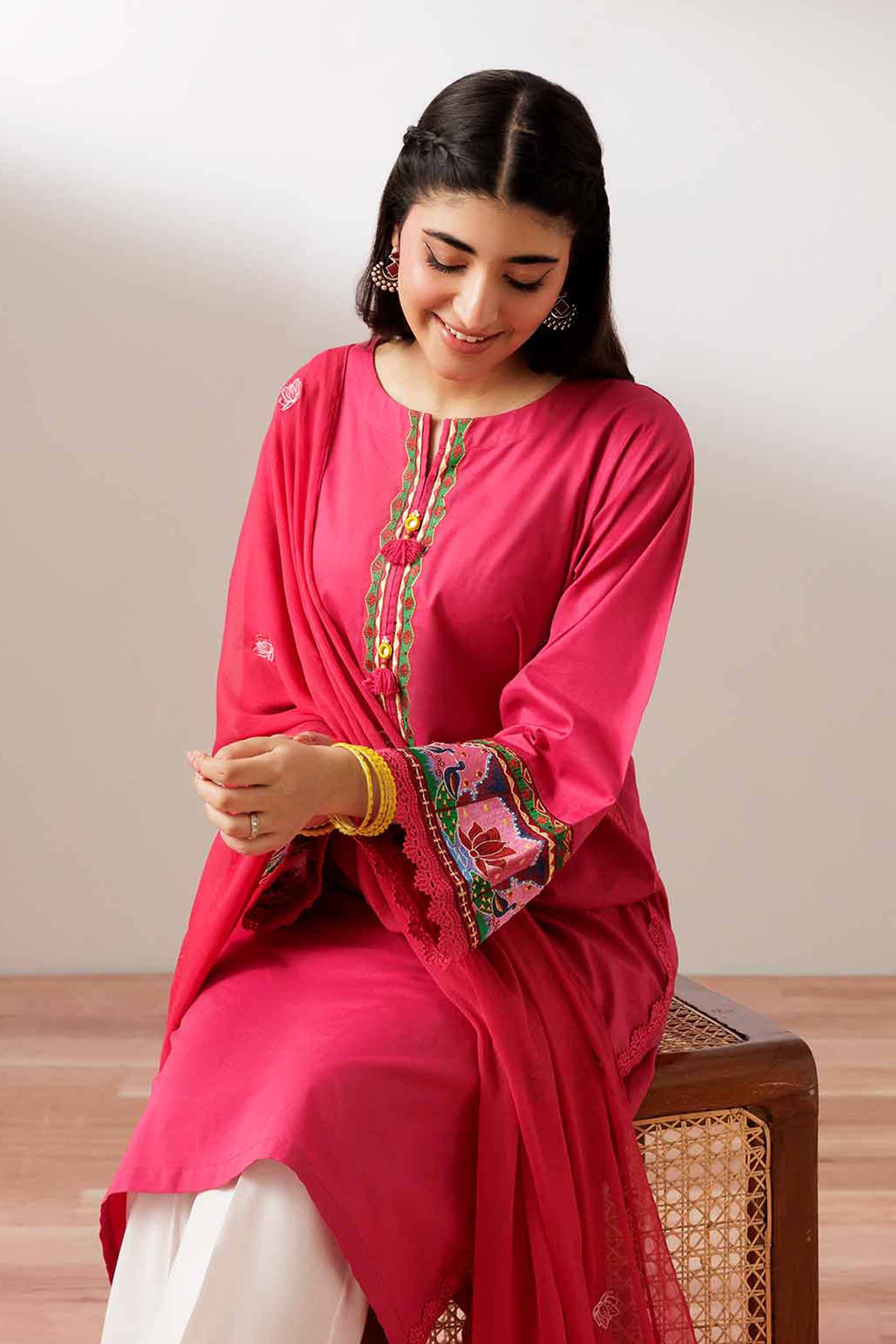 2 Piece - Embroidered Suit - PS25-191 - Image 2